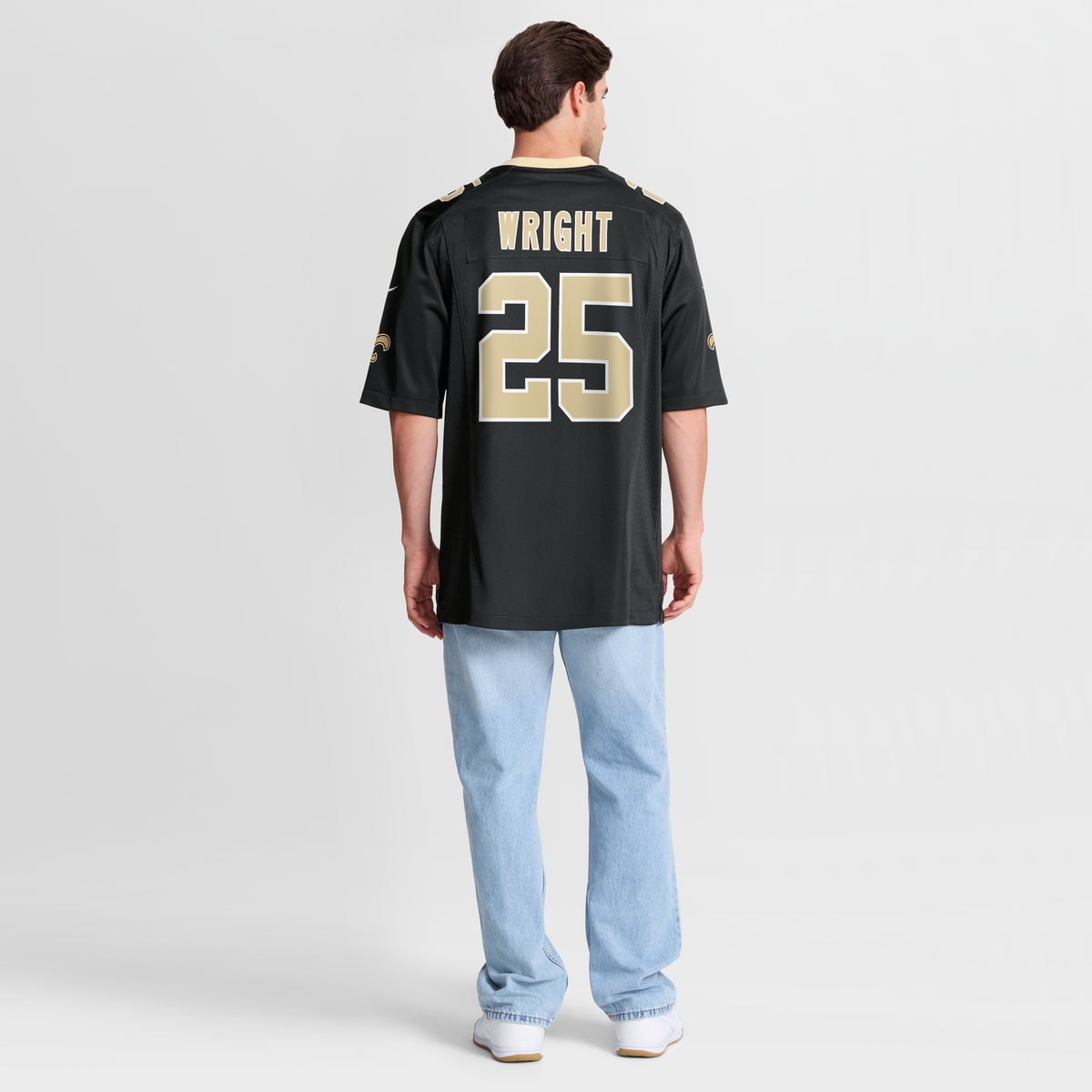 Men's New Orleans Saints Rejzohn Wright Black Team Jersey