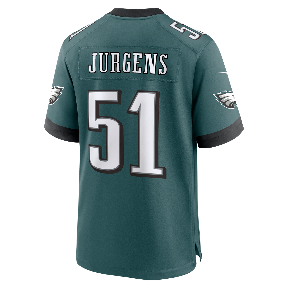 Men's Philadelphia Eagles Cam Jurgens Midnight Green Team Jersey