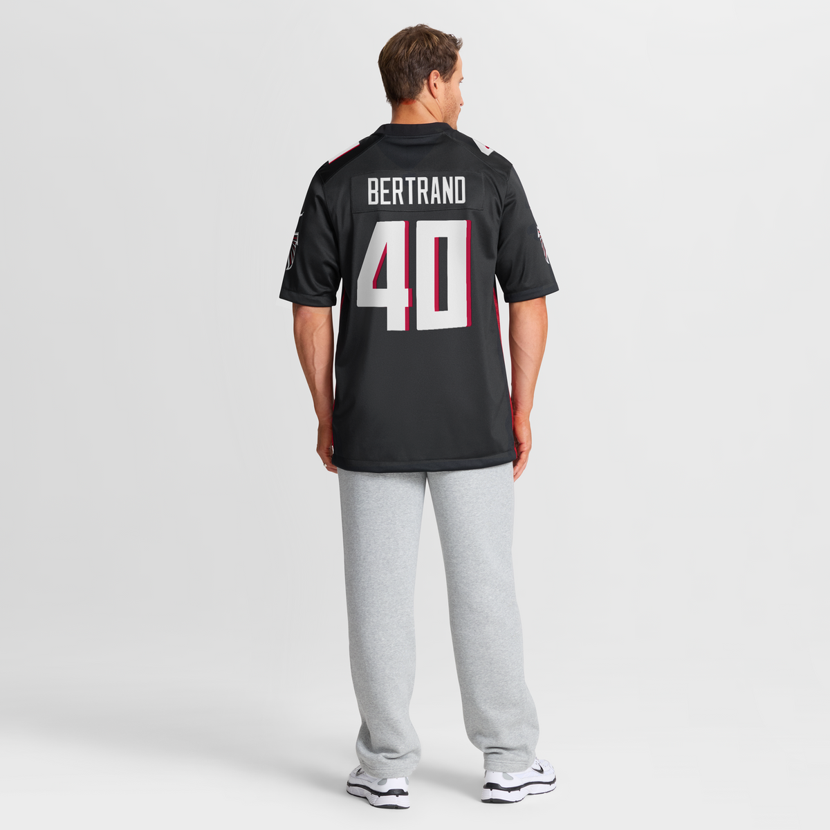 Men's Atlanta Falcons JD Bertrand Black Team Jersey