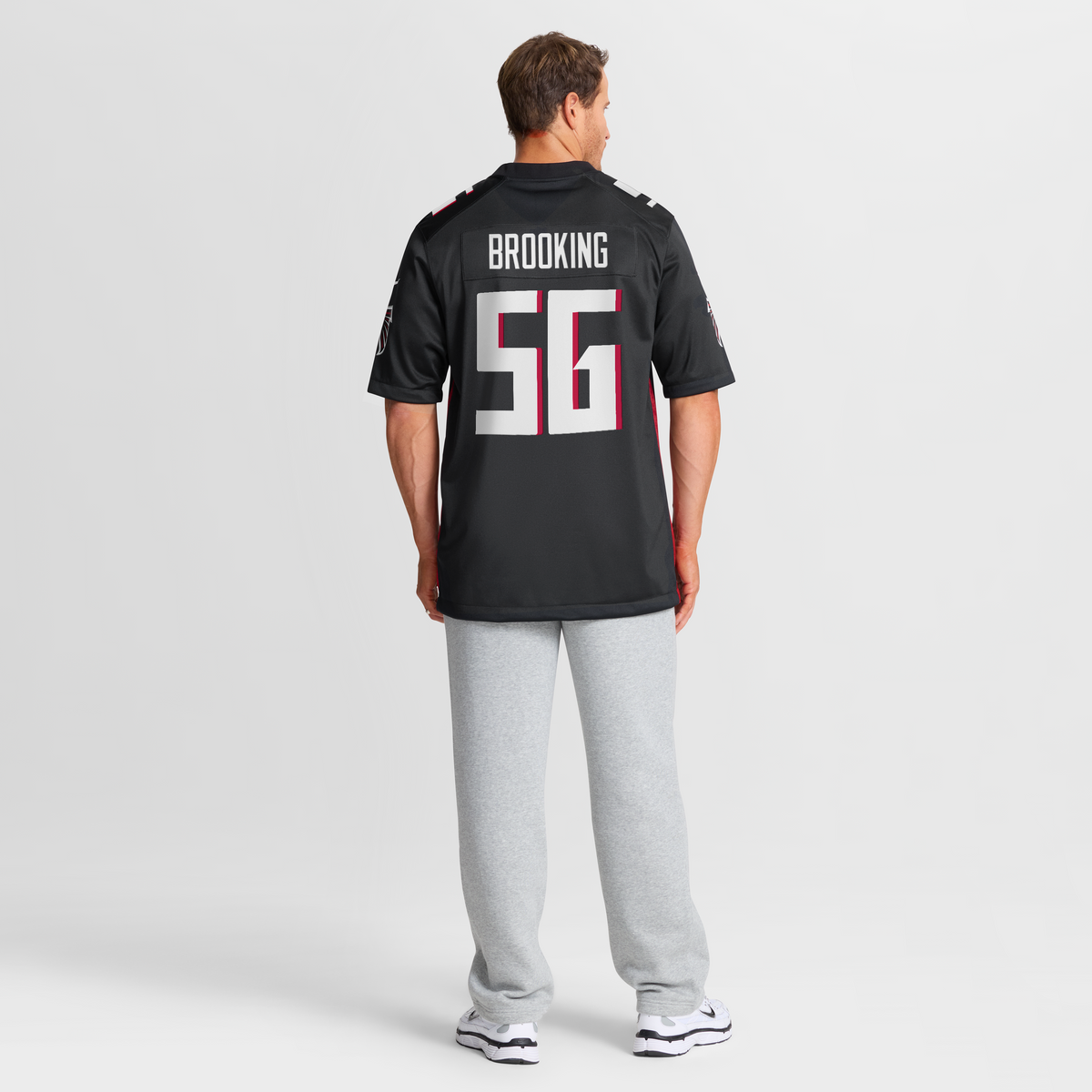 Men's Atlanta Falcons Keith Brooking Black Game Retired Player Jersey