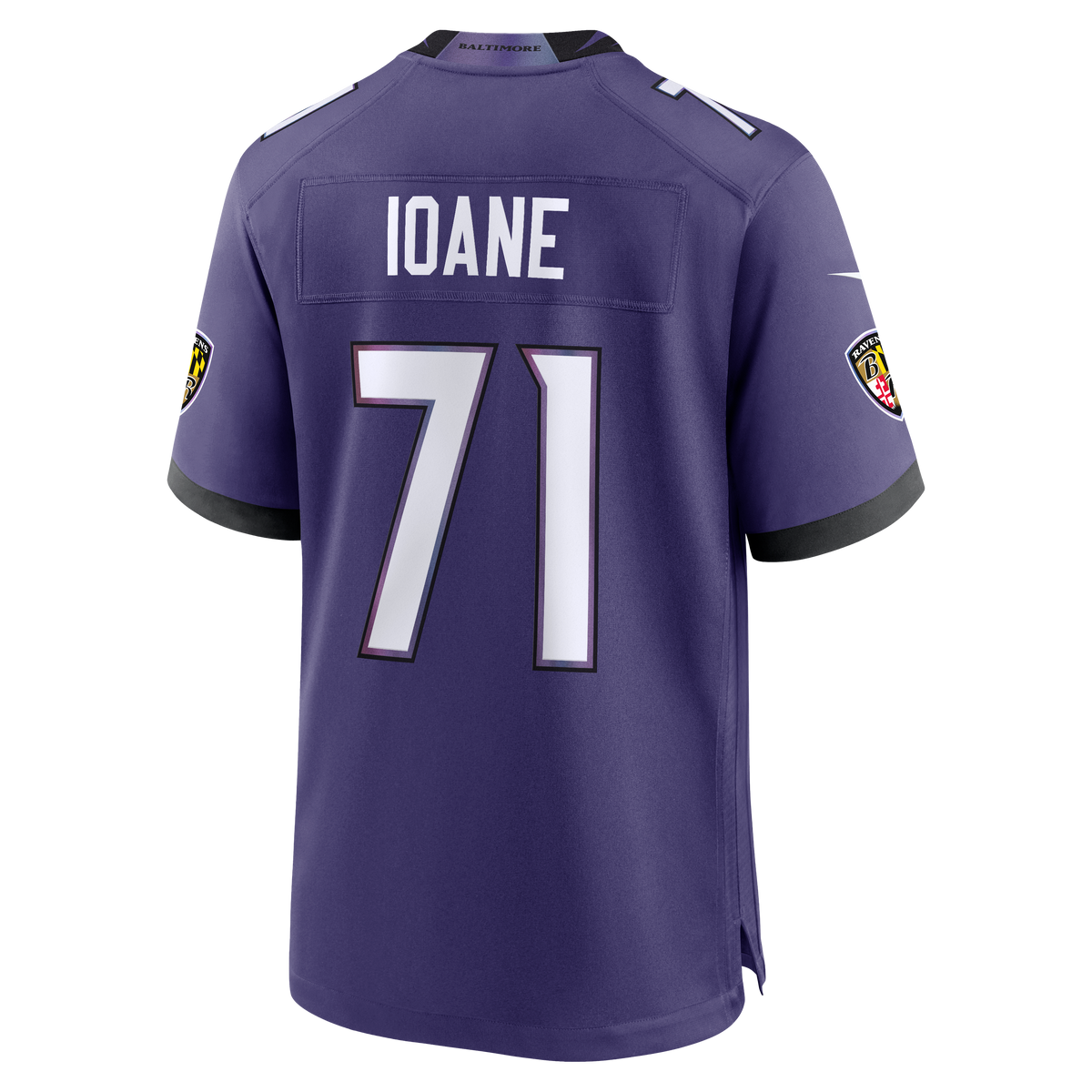 Men's Baltimore Ravens Olaivavega Ioane Purple Team Jersey