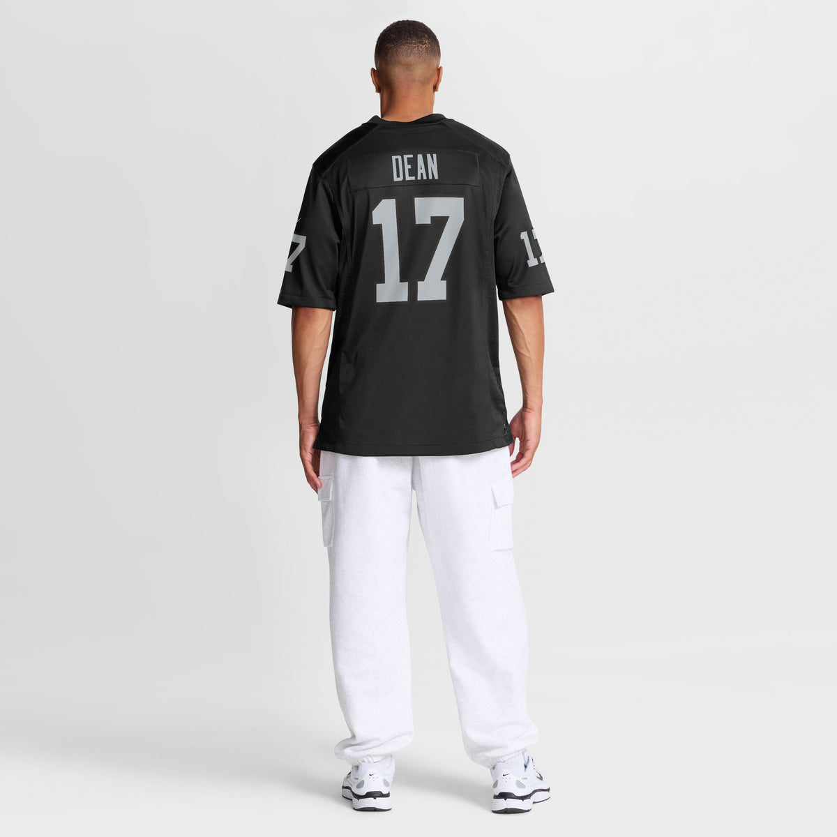 Men's Las Vegas Raiders Nakobe Dean Black Team Jersey