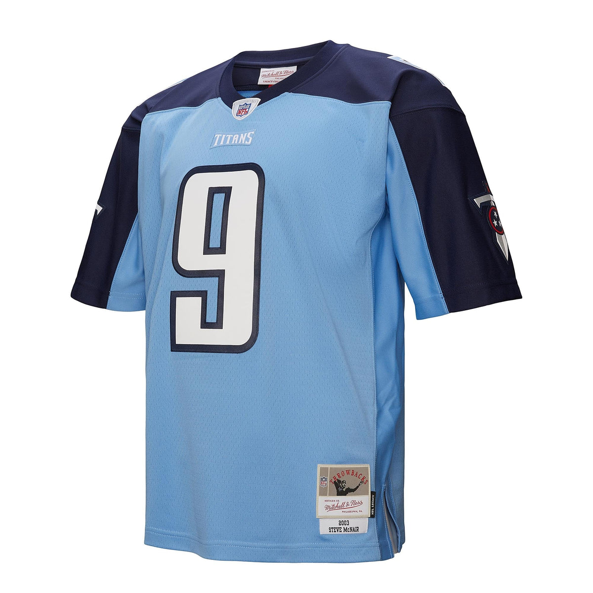 Men's Tennessee Titans Steve McNair Light Blue 2003 Legacy Replica Jersey