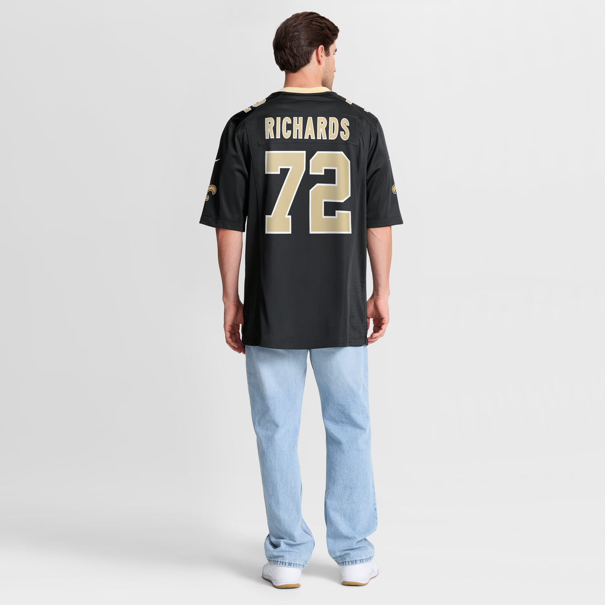 Men's New Orleans Saints Asim Richards Black Team Jersey