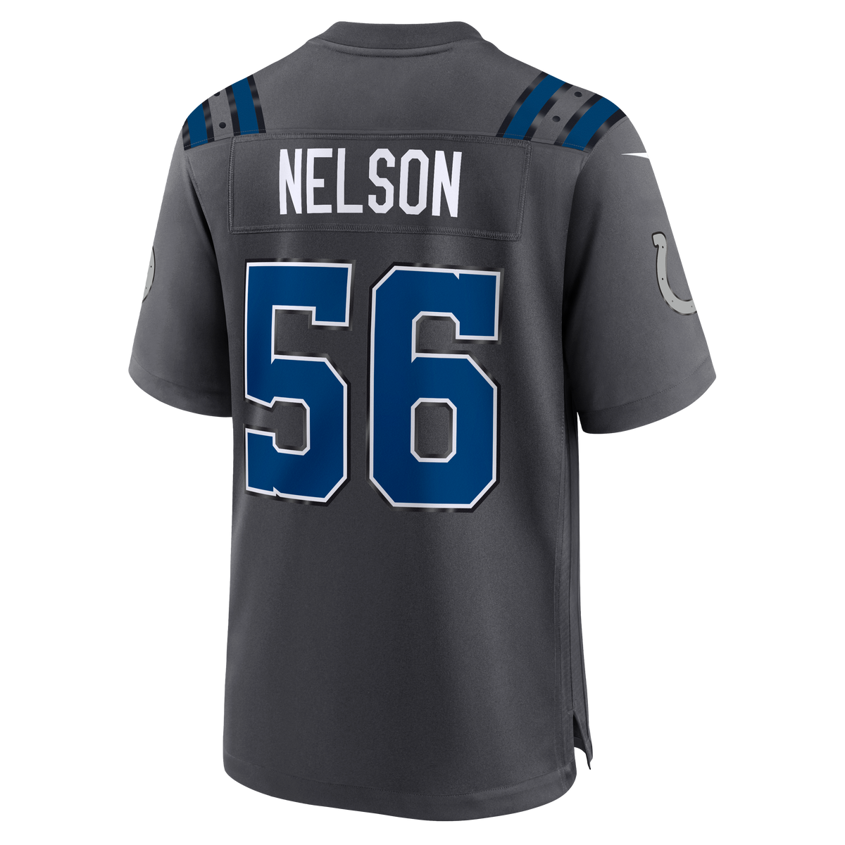 Men's Indianapolis Colts Quenton Nelson Anthracite 2026 Rivalries Collection Jersey