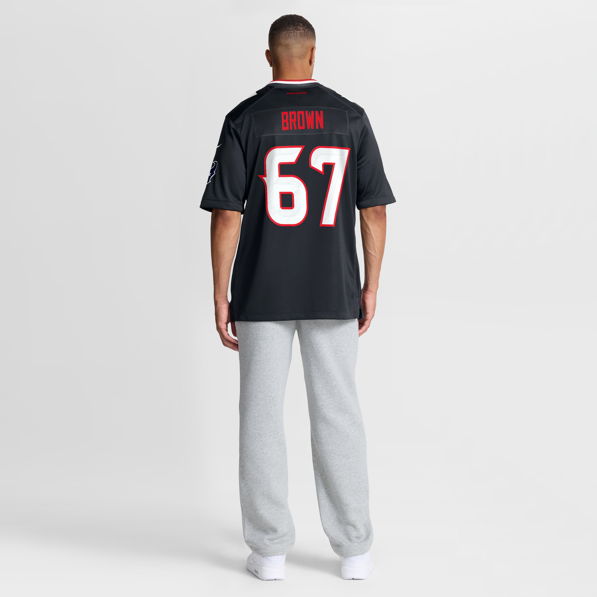 Men's Houston Texans Evan Brown Navy Team Jersey