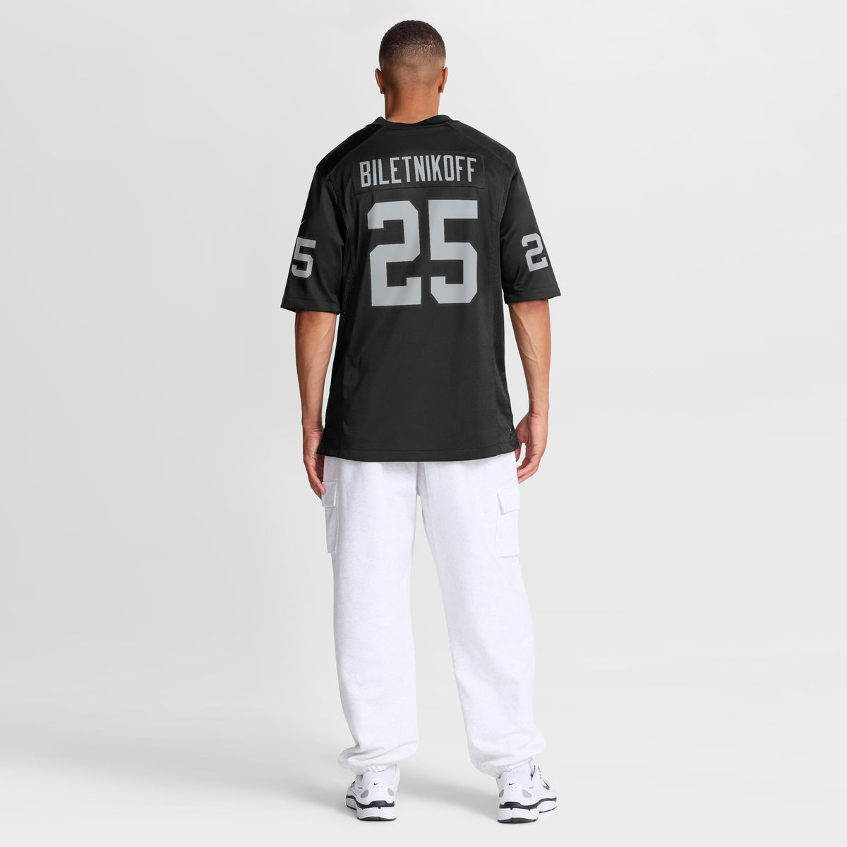 Men's Las Vegas Raiders Fred Biletnikoff Black Game Retired Player Jersey