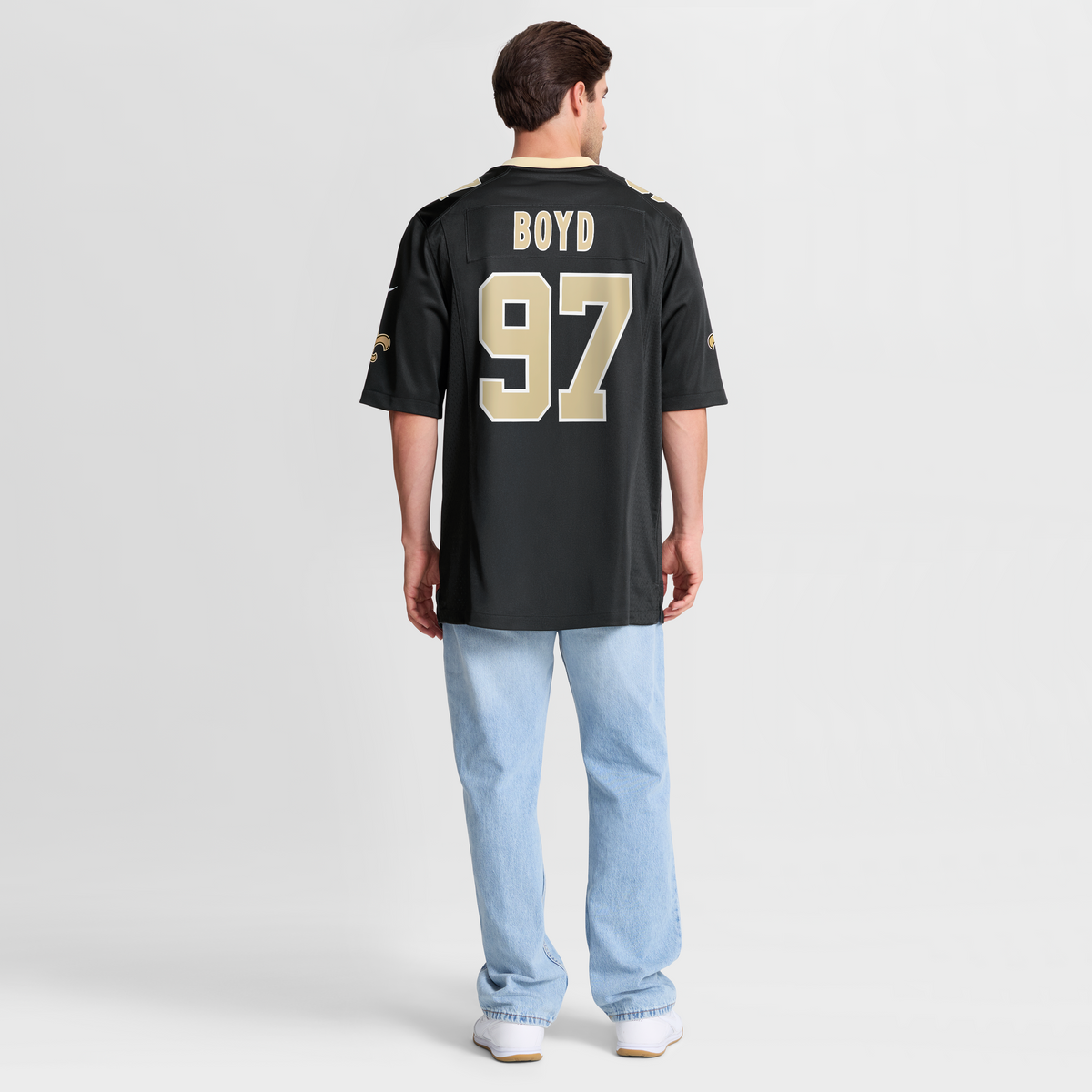 Men's New Orleans Saints Khristian Boyd Black Jersey