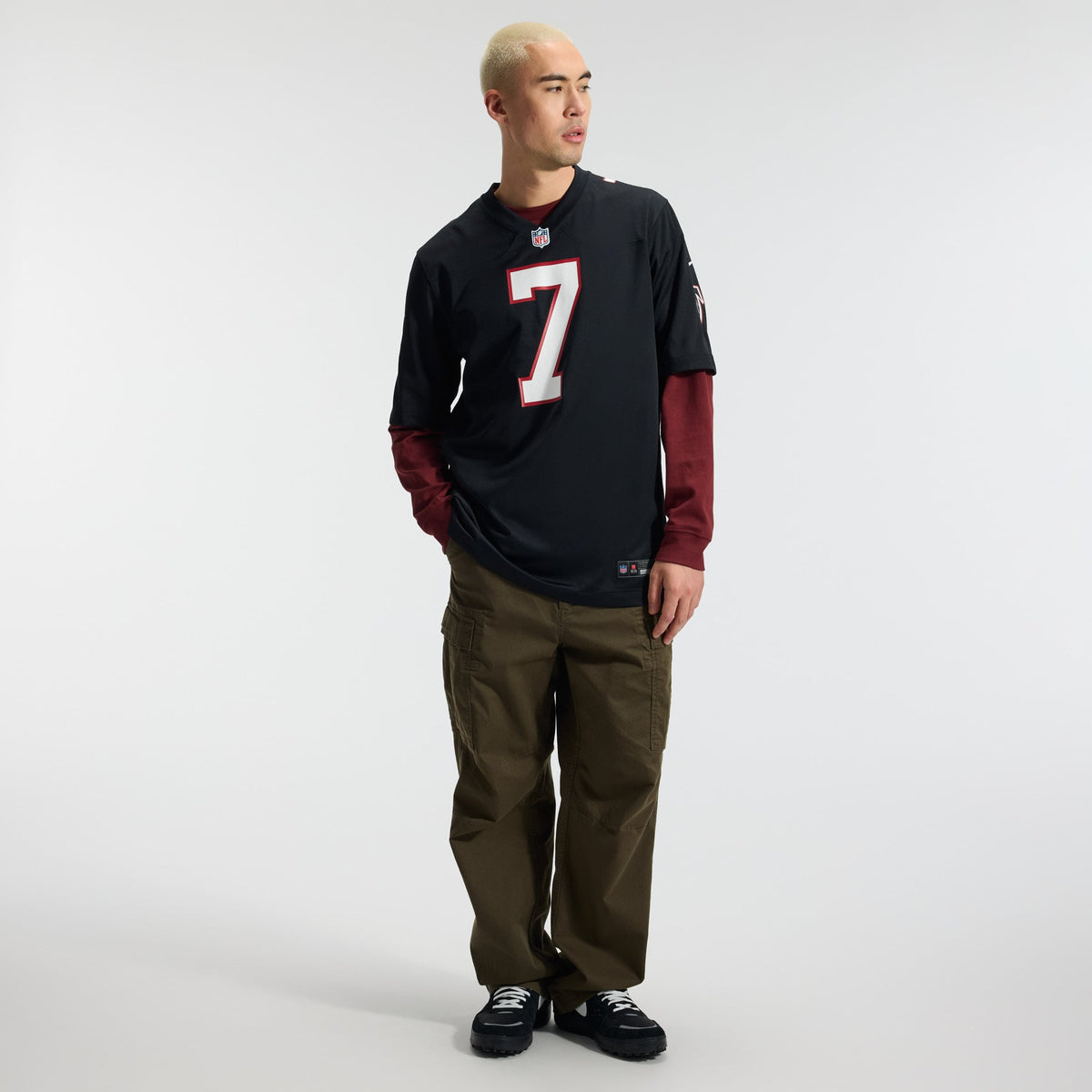 Men's Atlanta Falcons Bijan Robinson Black Throwback Jersey