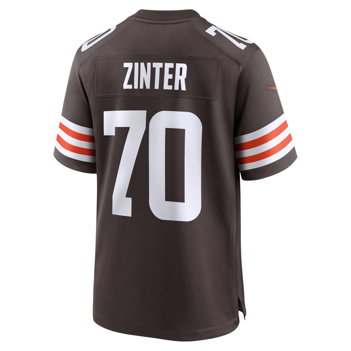 Men's Cleveland Browns Zak Zinter Brown Team Jersey