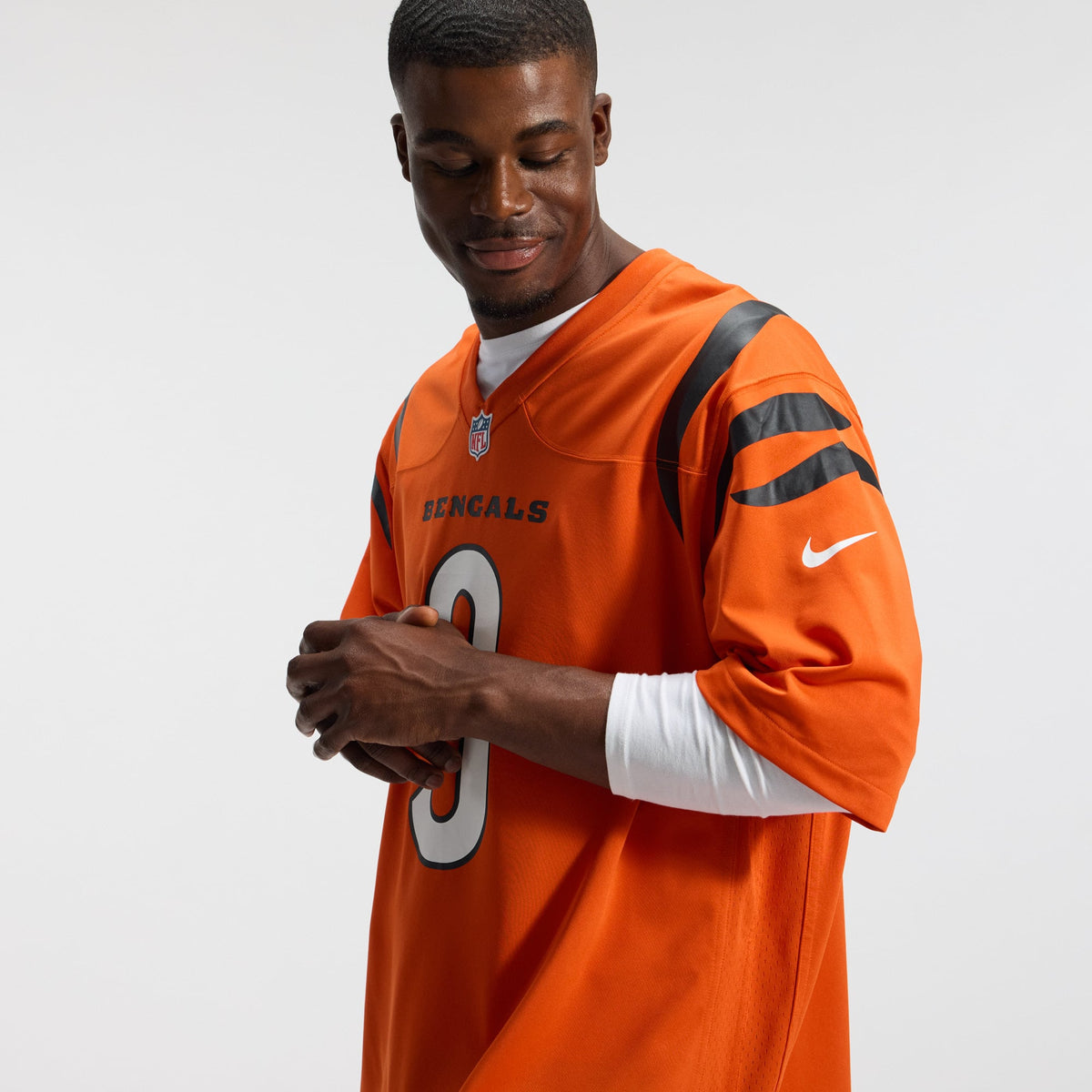 Men's Cincinnati Bengals Joe Burrow Orange Alternate Jersey