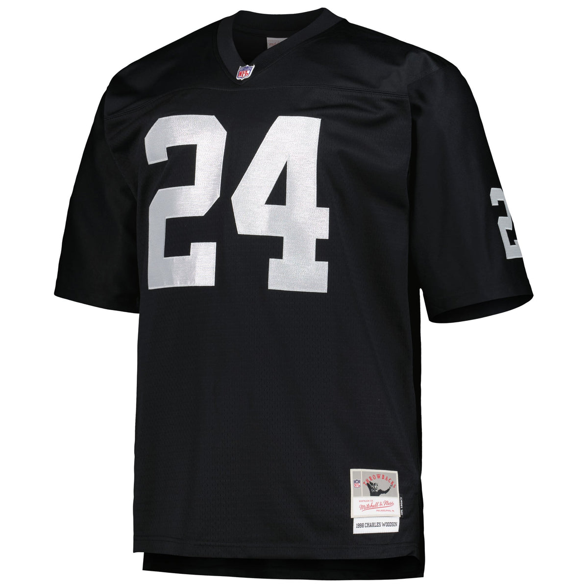 Men's Las Vegas Raiders Charles Woodson Black Big & Tall 1998 Retired Player Replica Jersey