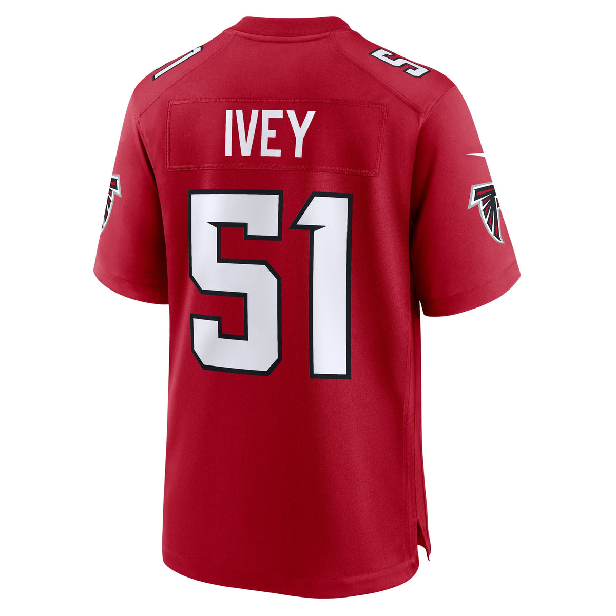 Men's Atlanta Falcons Jared Ivey Red Team Jersey