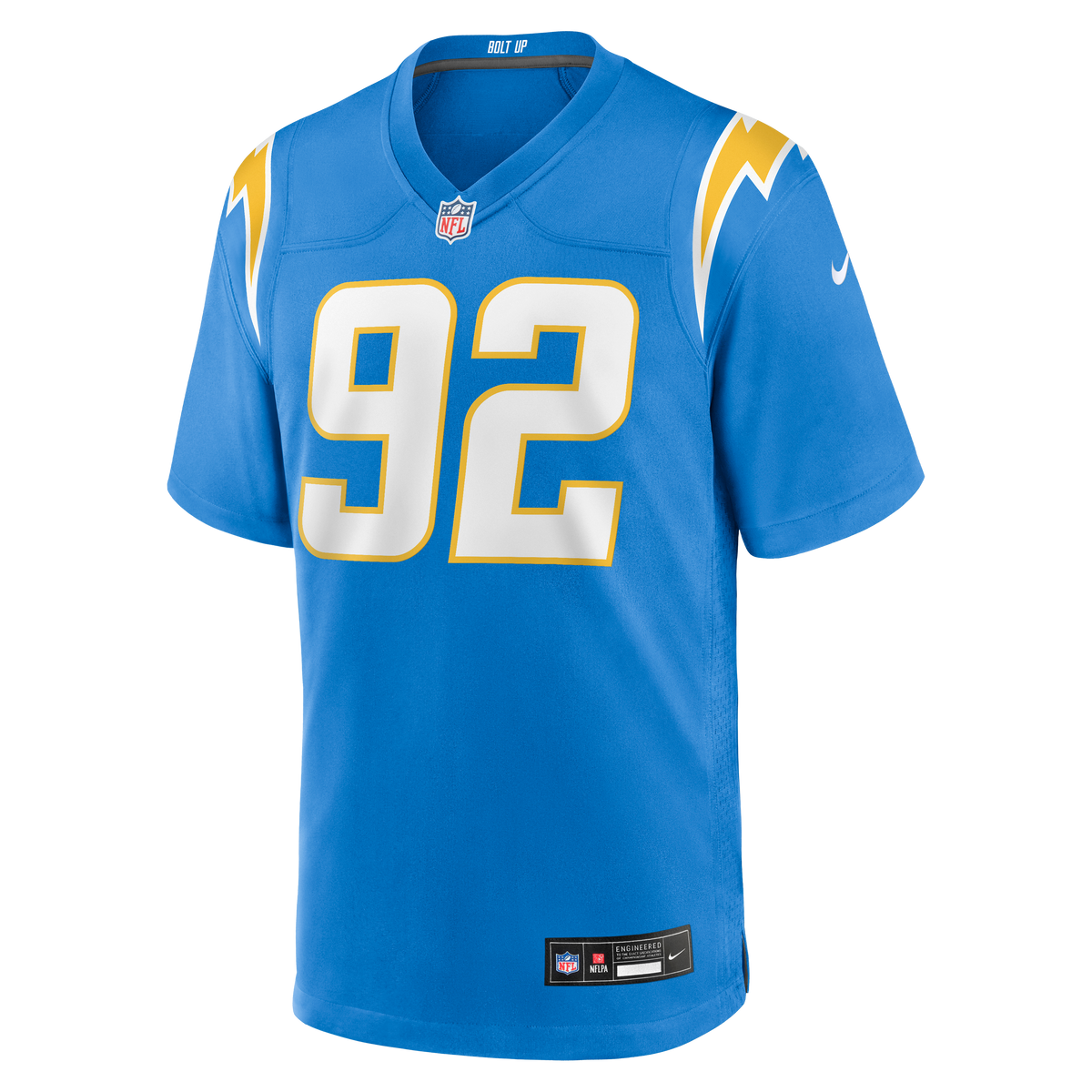 Men's Los Angeles Chargers Justin Eboigbe Powder Blue Team Jersey