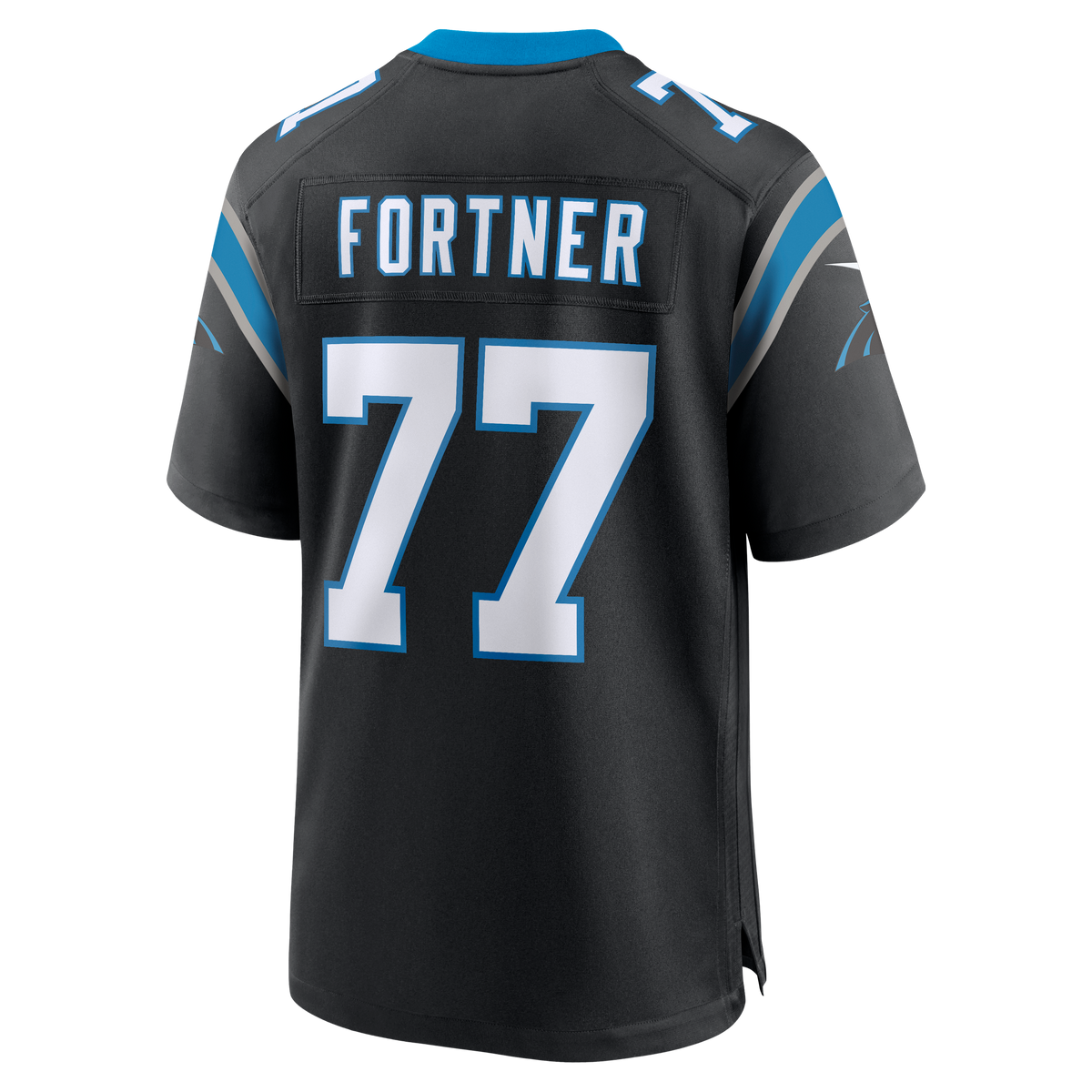 Men's Carolina Panthers Luke Fortner Black Team Jersey