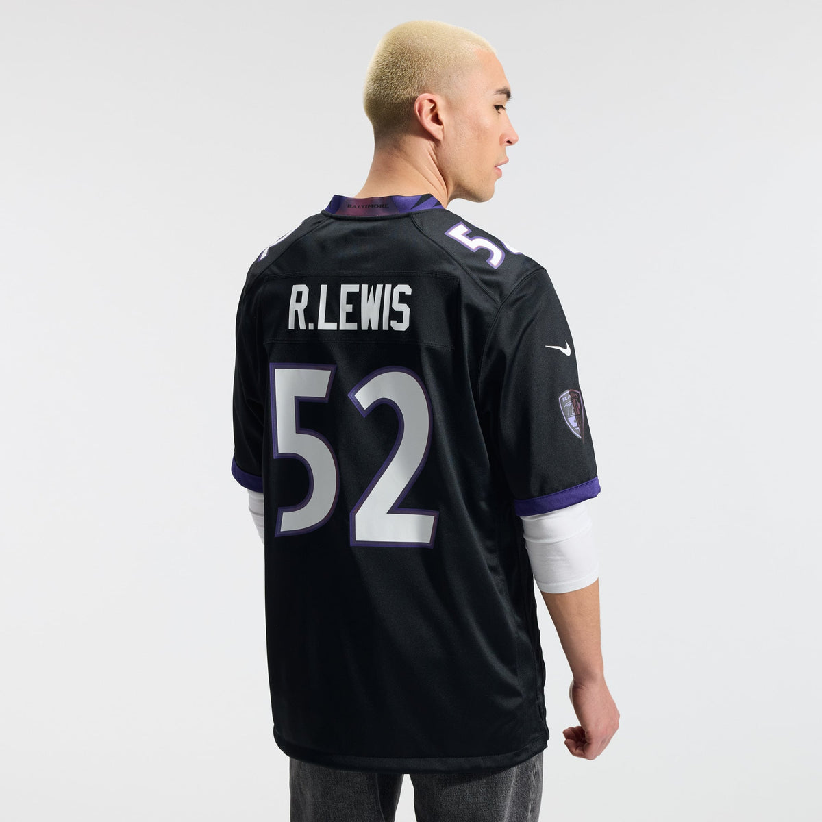 Men's Baltimore Ravens Ray Lewis Black Alternate Retired Player Jersey