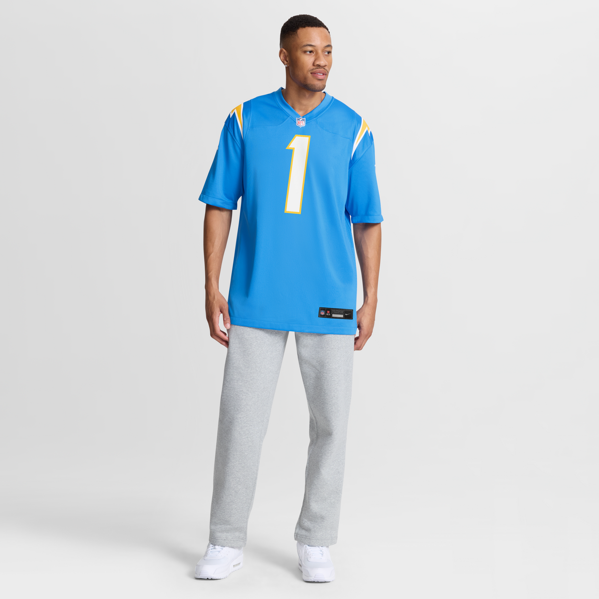 Men's Los Angeles Chargers Quentin Johnston Powder Blue Game Player Jersey