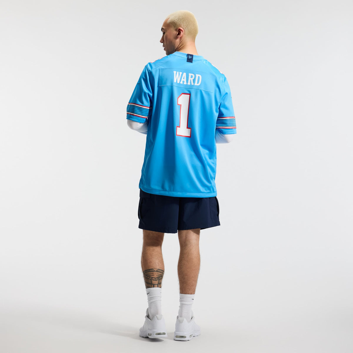Men's Tennessee Titans Cameron Ward Light Blue Jersey