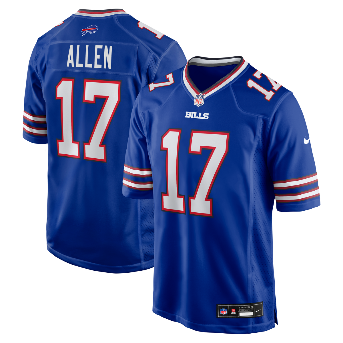 Men's Buffalo Bills Josh Allen Royal Team Game Player Jersey