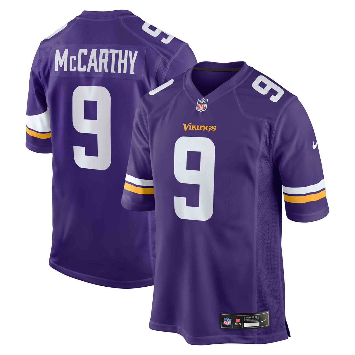 Men's Minnesota Vikings J J McCarthy Purple Player Jersey