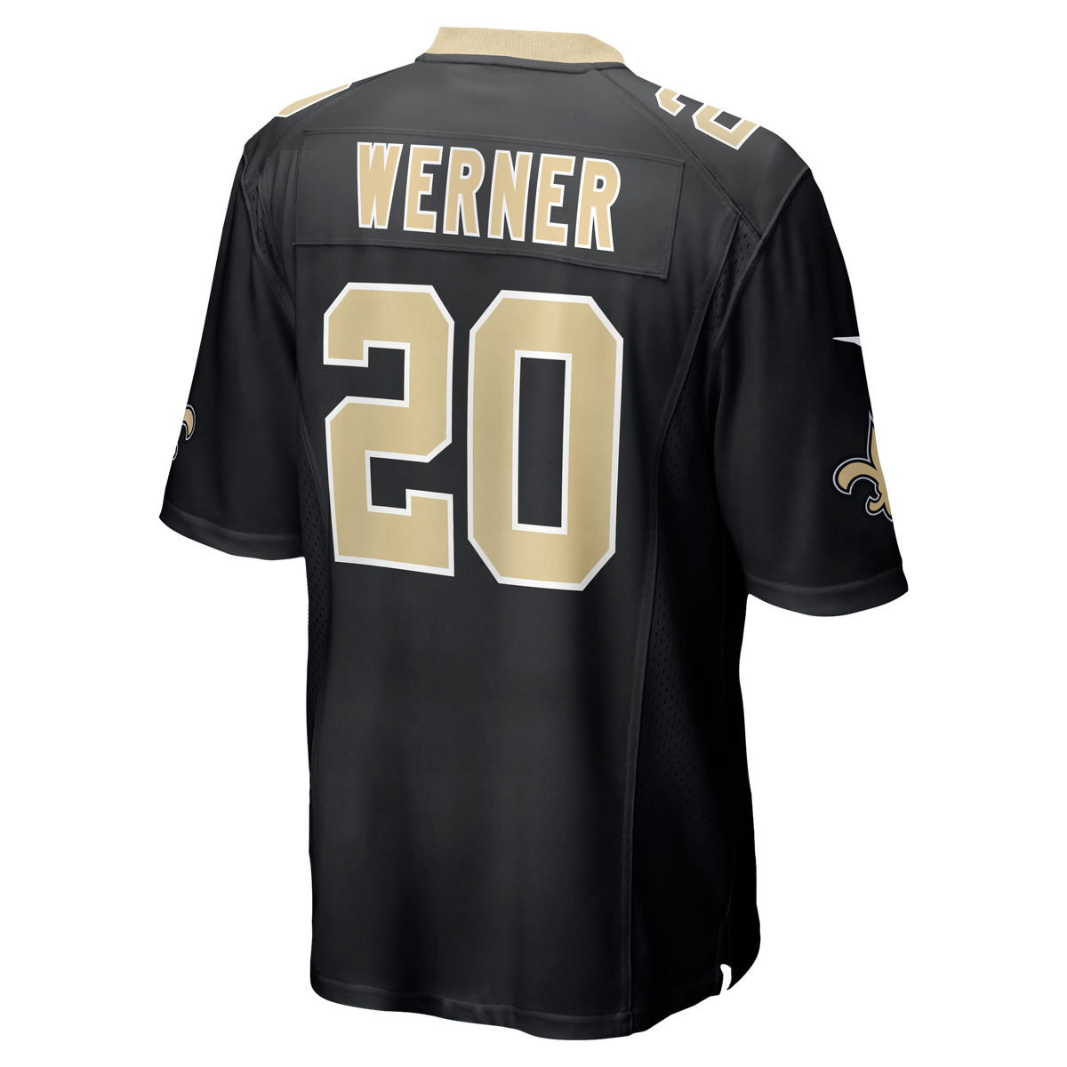 Men's New Orleans Saints Pete Werner Black Jersey