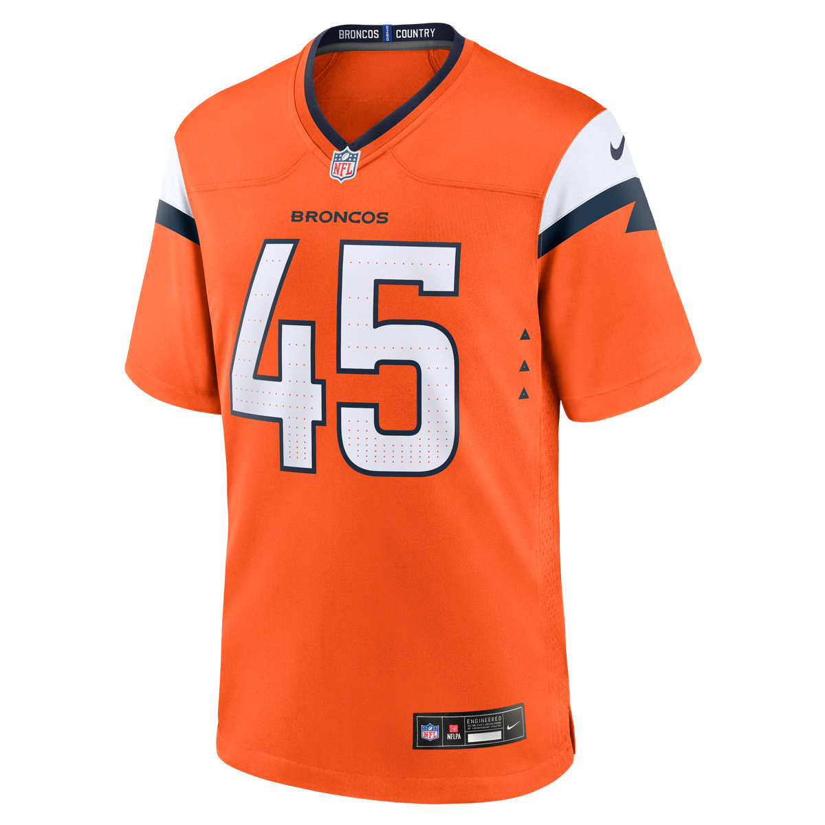 Men's Denver Broncos Nate Adkins Orange Team Jersey