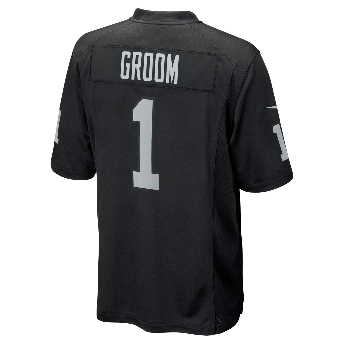 Men's Las Vegas Raiders Number 1 Groom Black Jersey