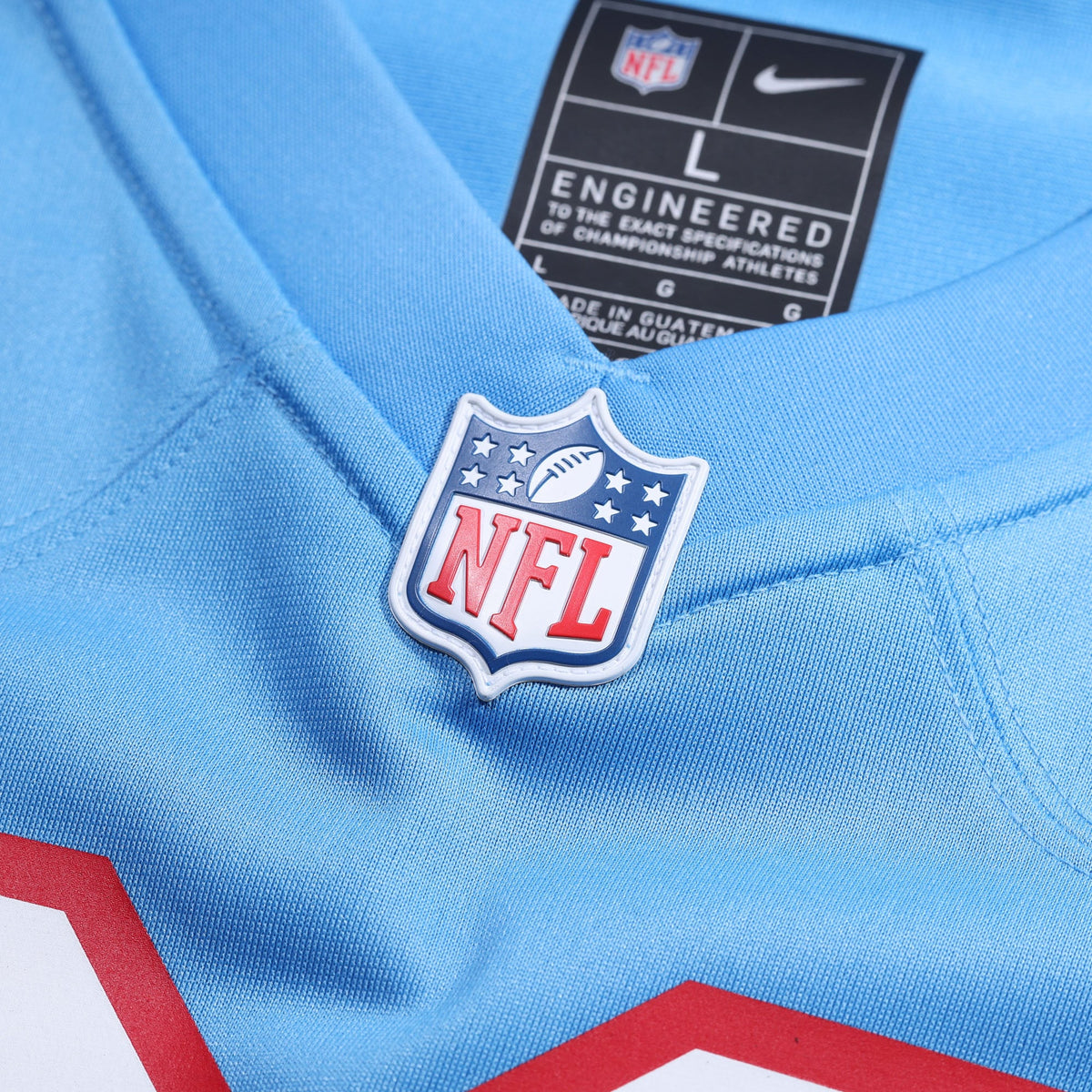 Men's Tennessee Titans Warren Moon Light Blue Retired Player Alternate Jersey