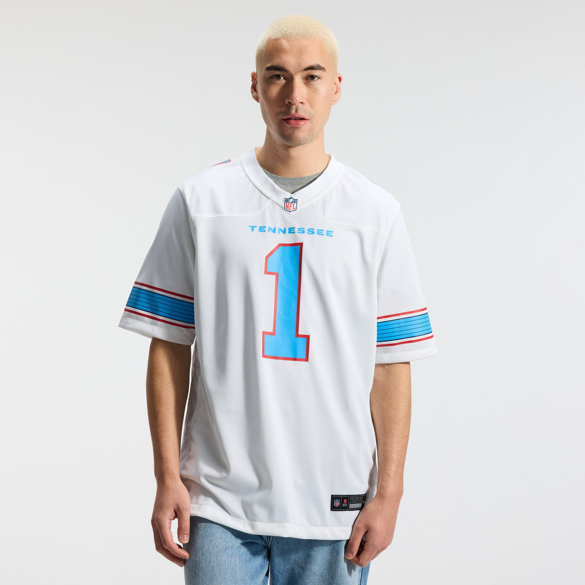 Men's Tennessee Titans Cameron Ward Light Blue Jersey