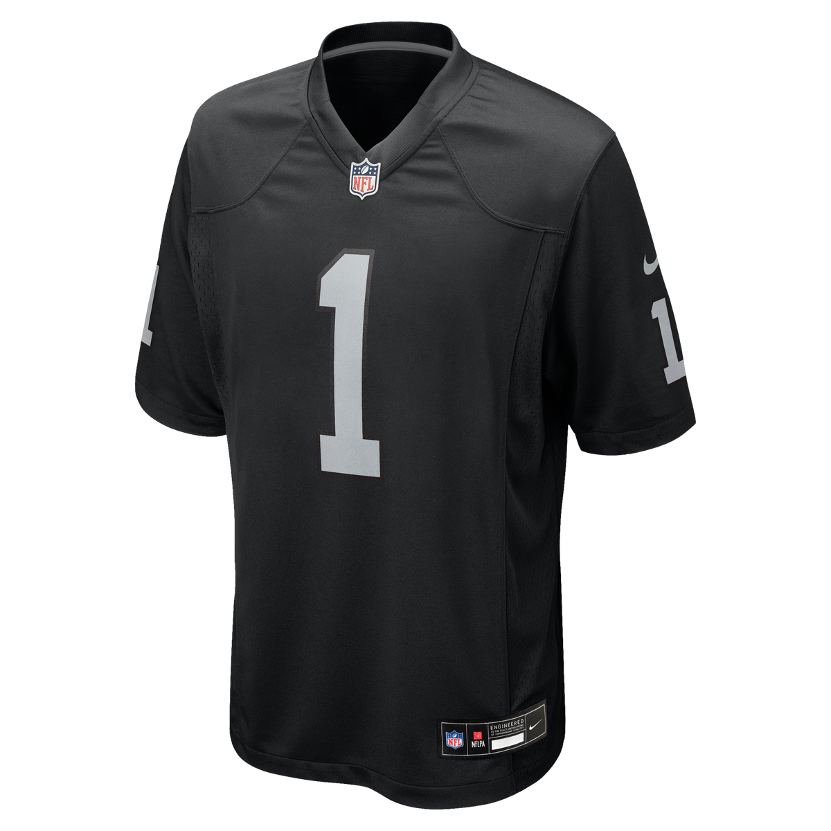 Men's Las Vegas Raiders Number 1 Groom Black Jersey