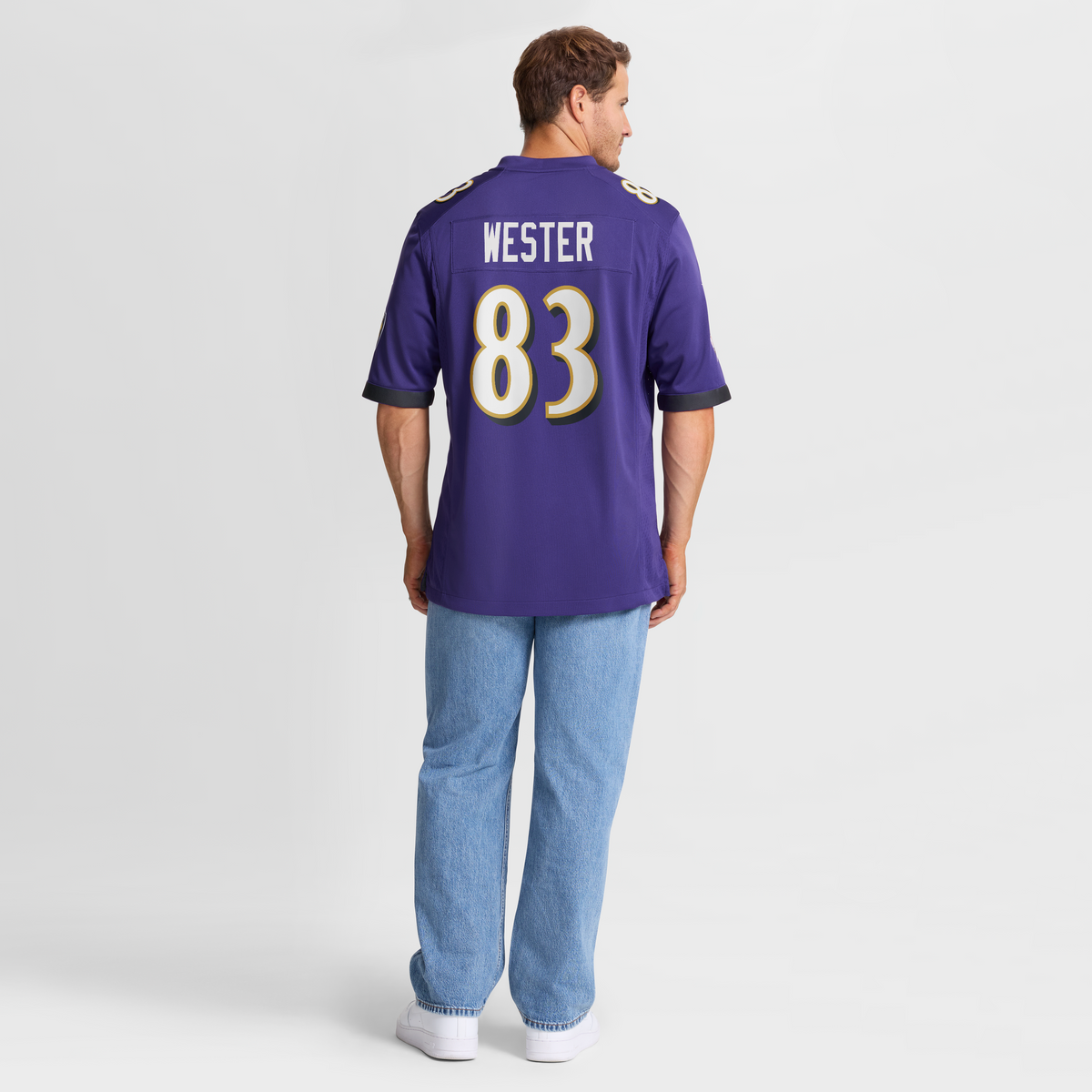 Men's Baltimore Ravens LaJohntay Wester Purple Team Jersey