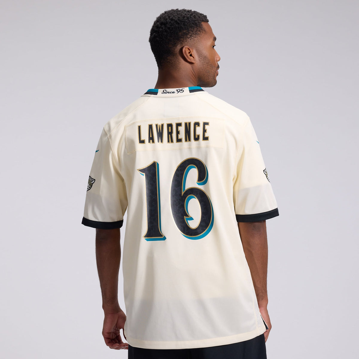 Men's Jacksonville Jaguars Trevor Lawrence Natural 2026 Rivalries Collection Jersey