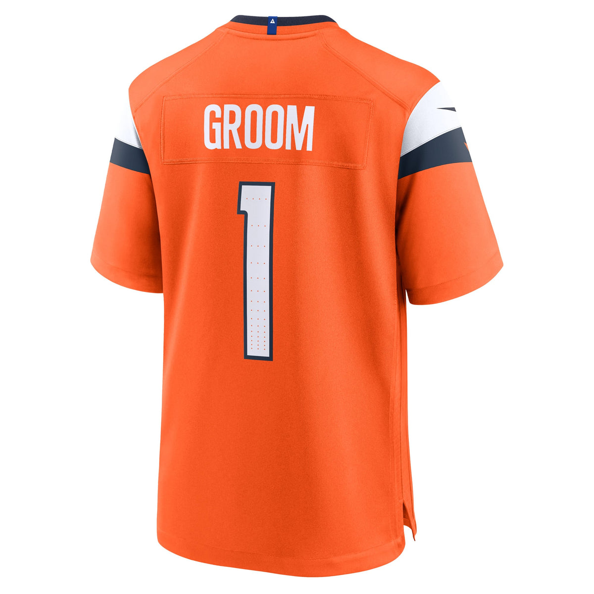 Men's Denver Broncos Number 1 Groom Orange Jersey