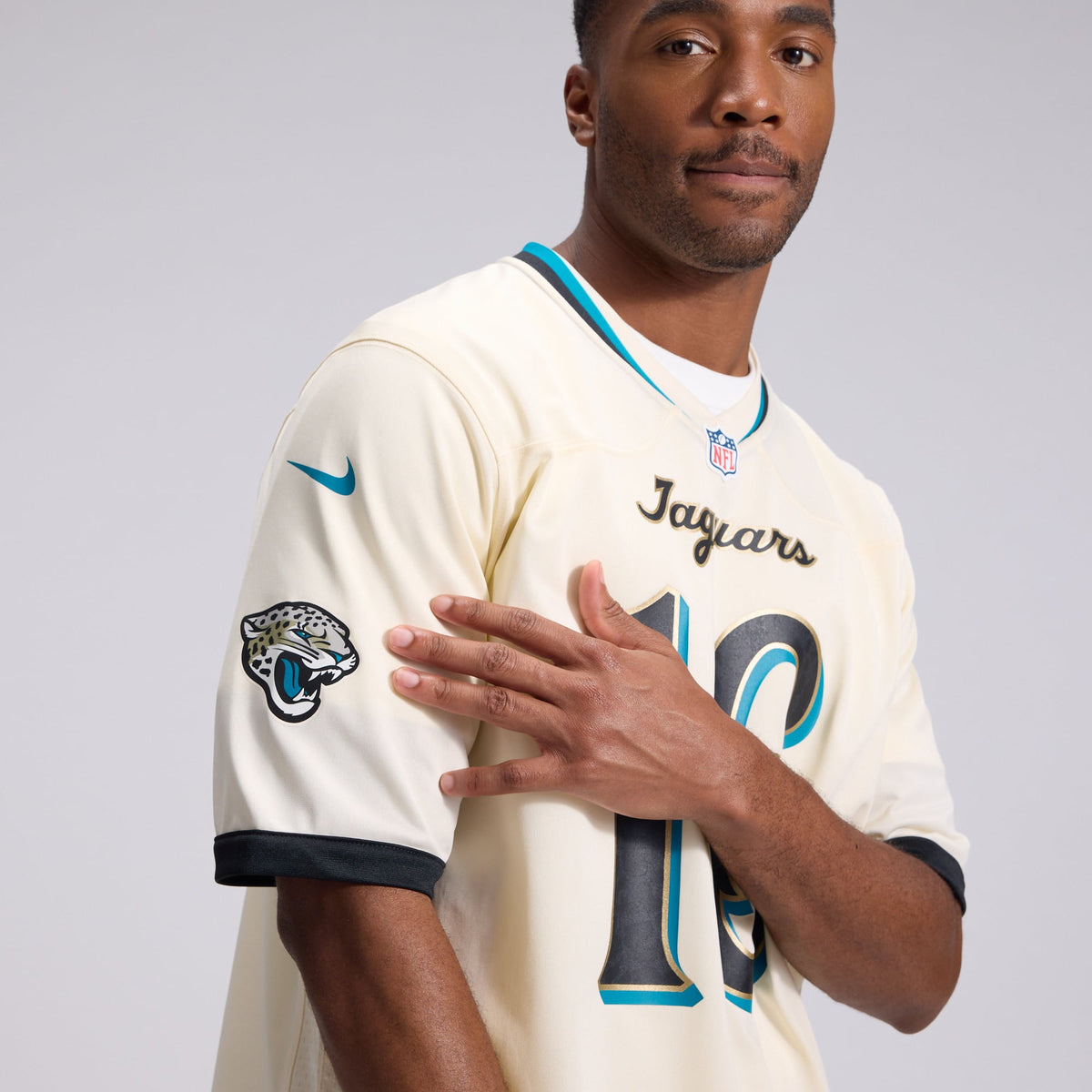 Men's Jacksonville Jaguars Trevor Lawrence Natural 2026 Rivalries Collection Jersey