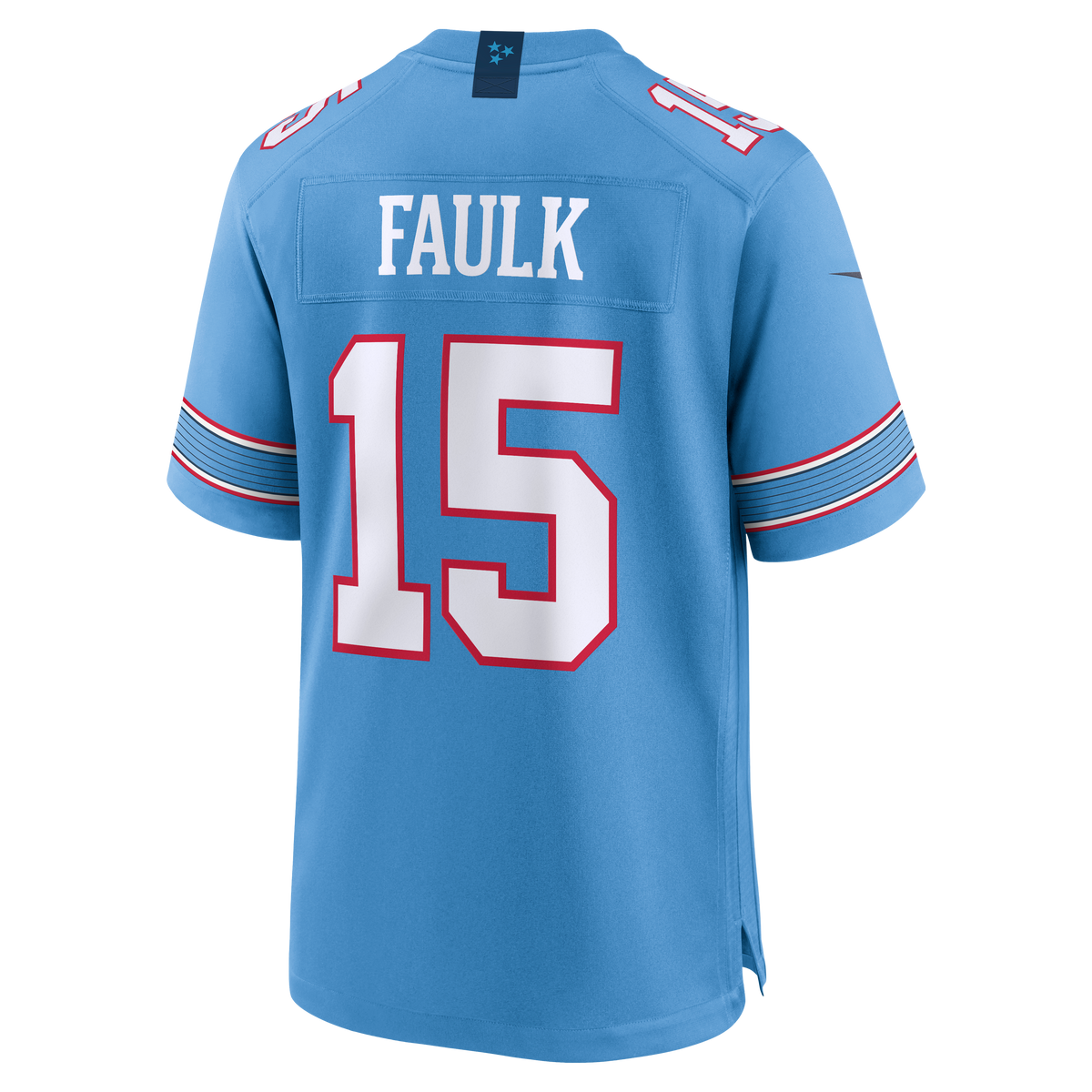 Men's Tennessee Titans Keldric Faulk Light Blue Team Jersey