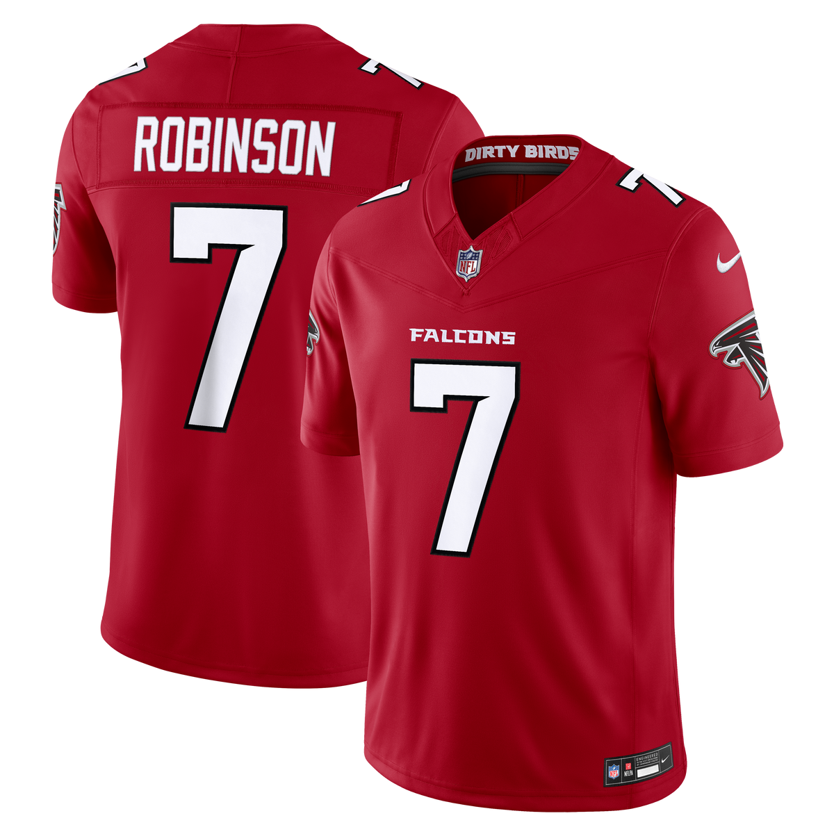 Men's Atlanta Falcons Bijan Robinson Black Alternate Throwback Stitched Jersey