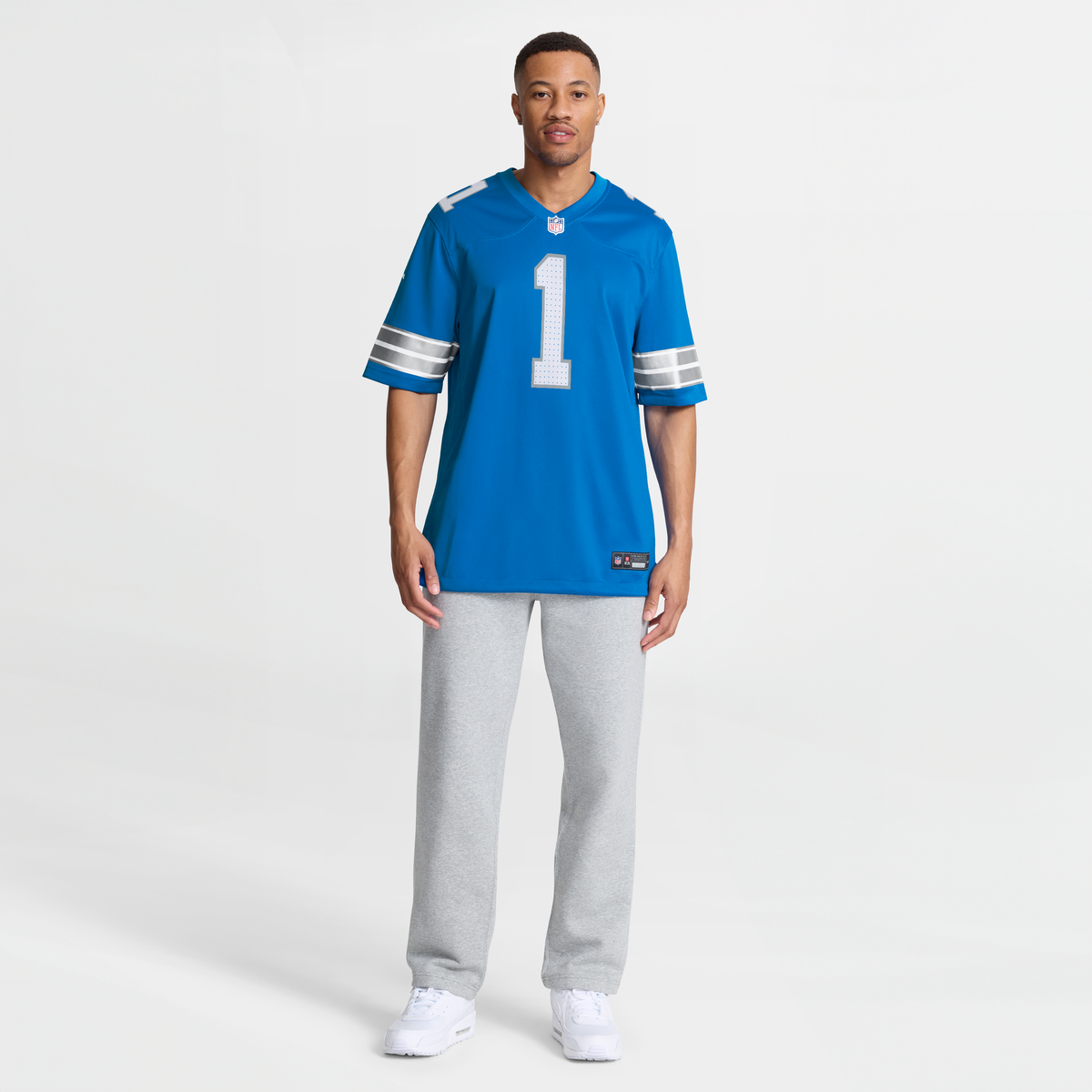 Men's Detroit Lions Blake Miller Blue Team Jersey