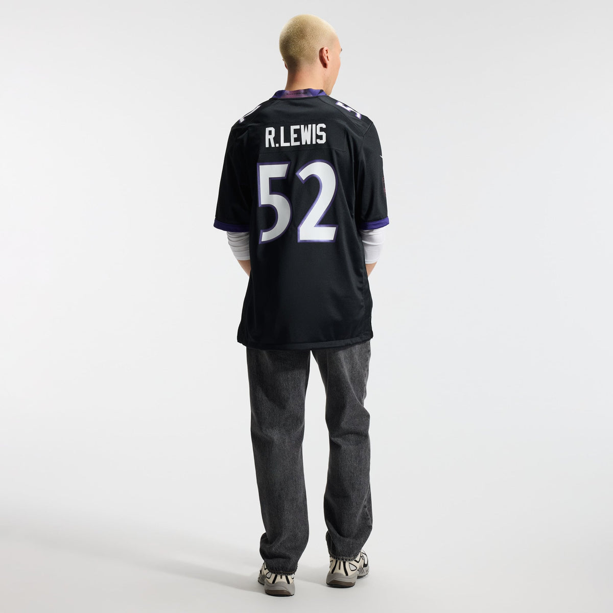 Men's Baltimore Ravens Ray Lewis Black Alternate Retired Player Jersey