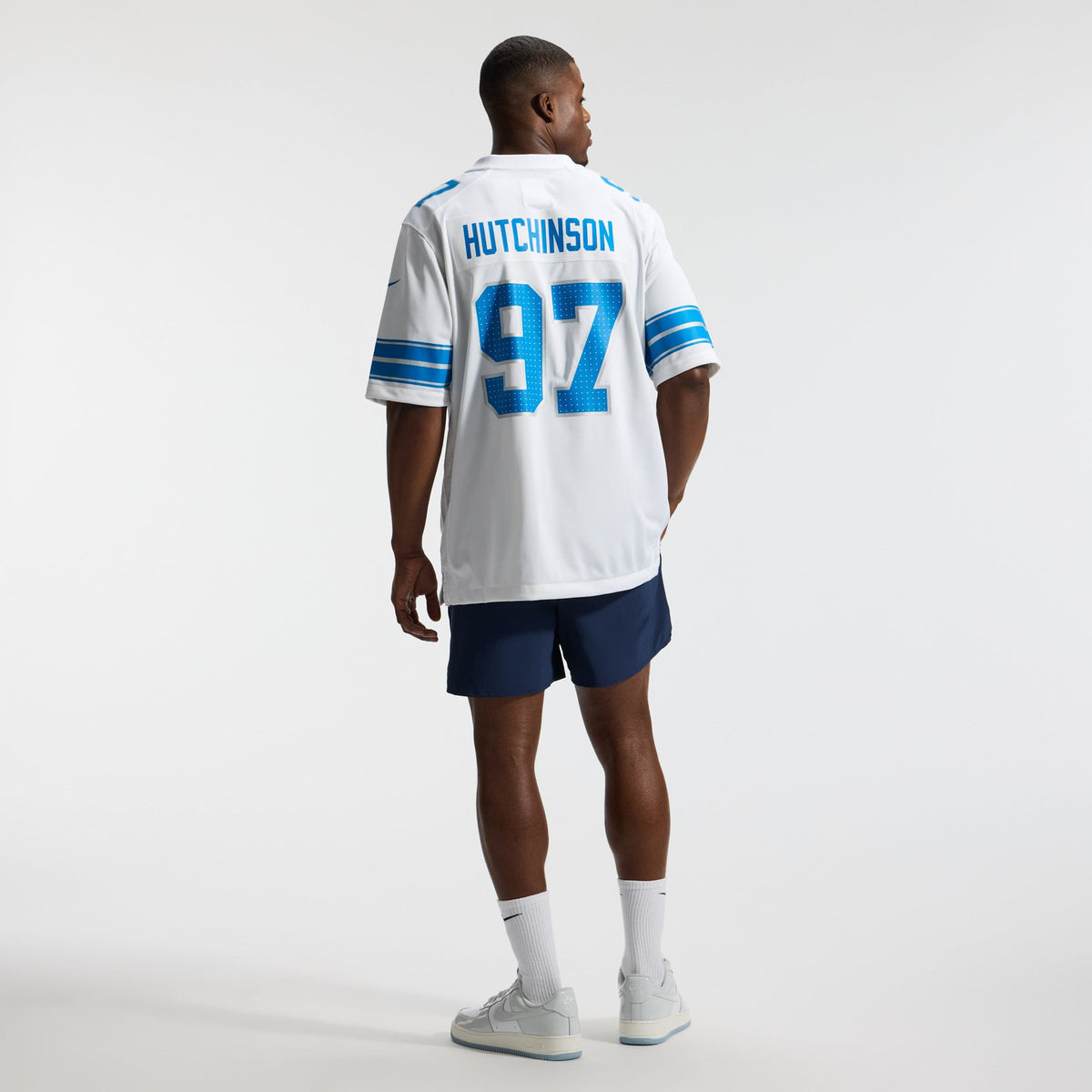 Men's Detroit Lions Aidan Hutchinson Blue Jersey