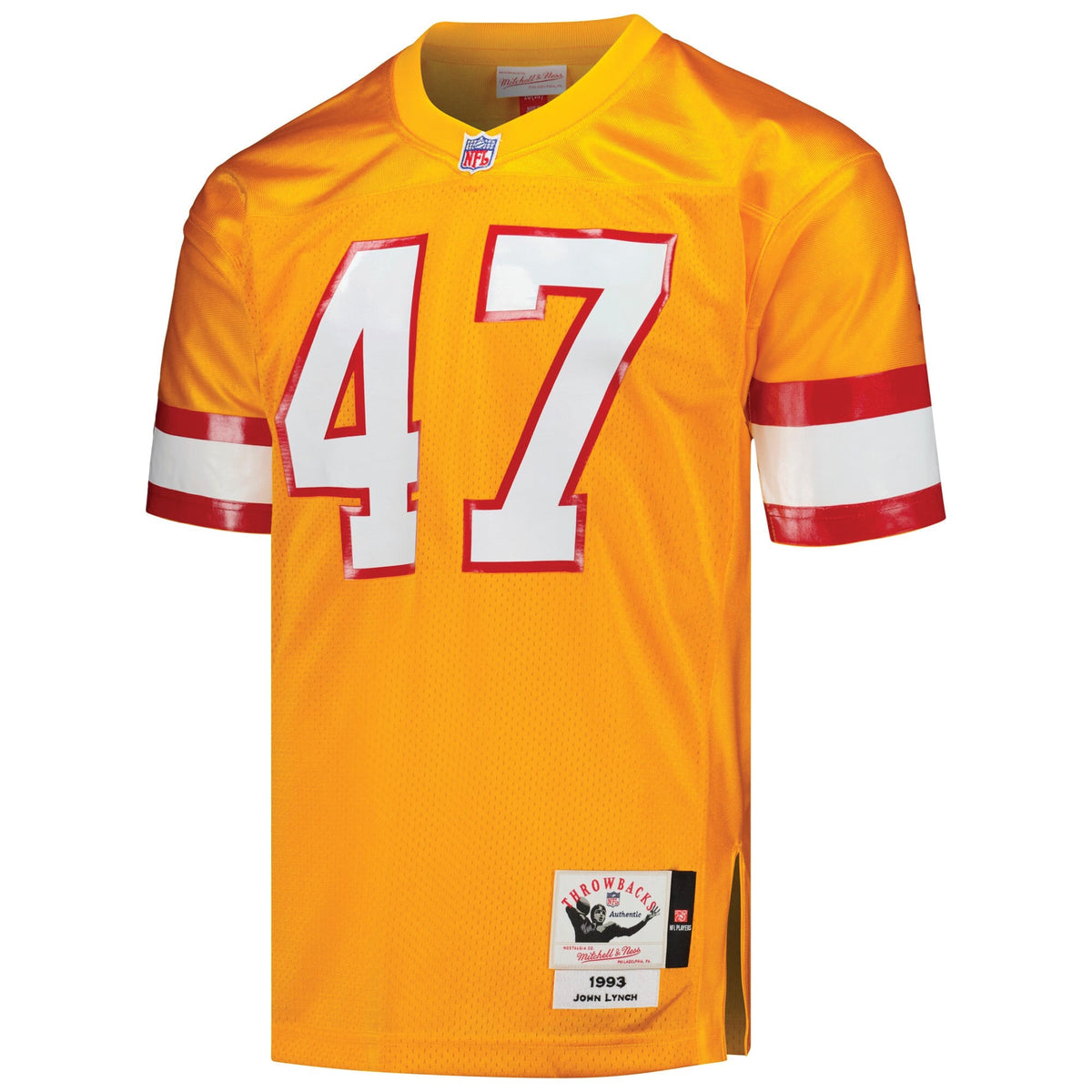 Men's Tampa Bay Buccaneers 1993 John Lynch Orange Throwback Retired Player Jersey