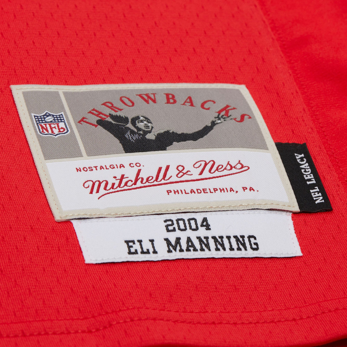 Men's New York Giants Eli Manning Red 2004 Legacy Replica Jersey