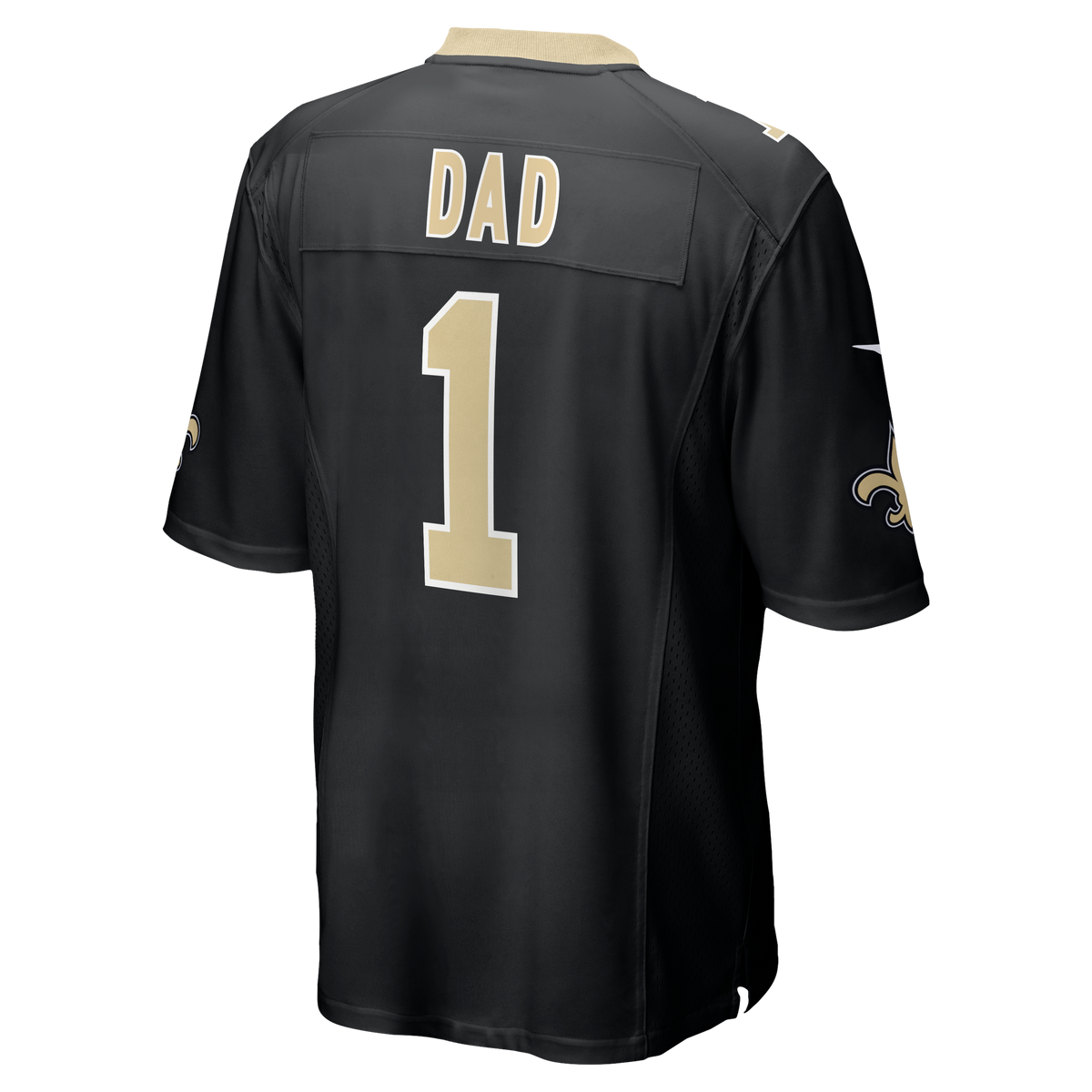 Men's New Orleans Saints Number 1 Dad Black Jersey