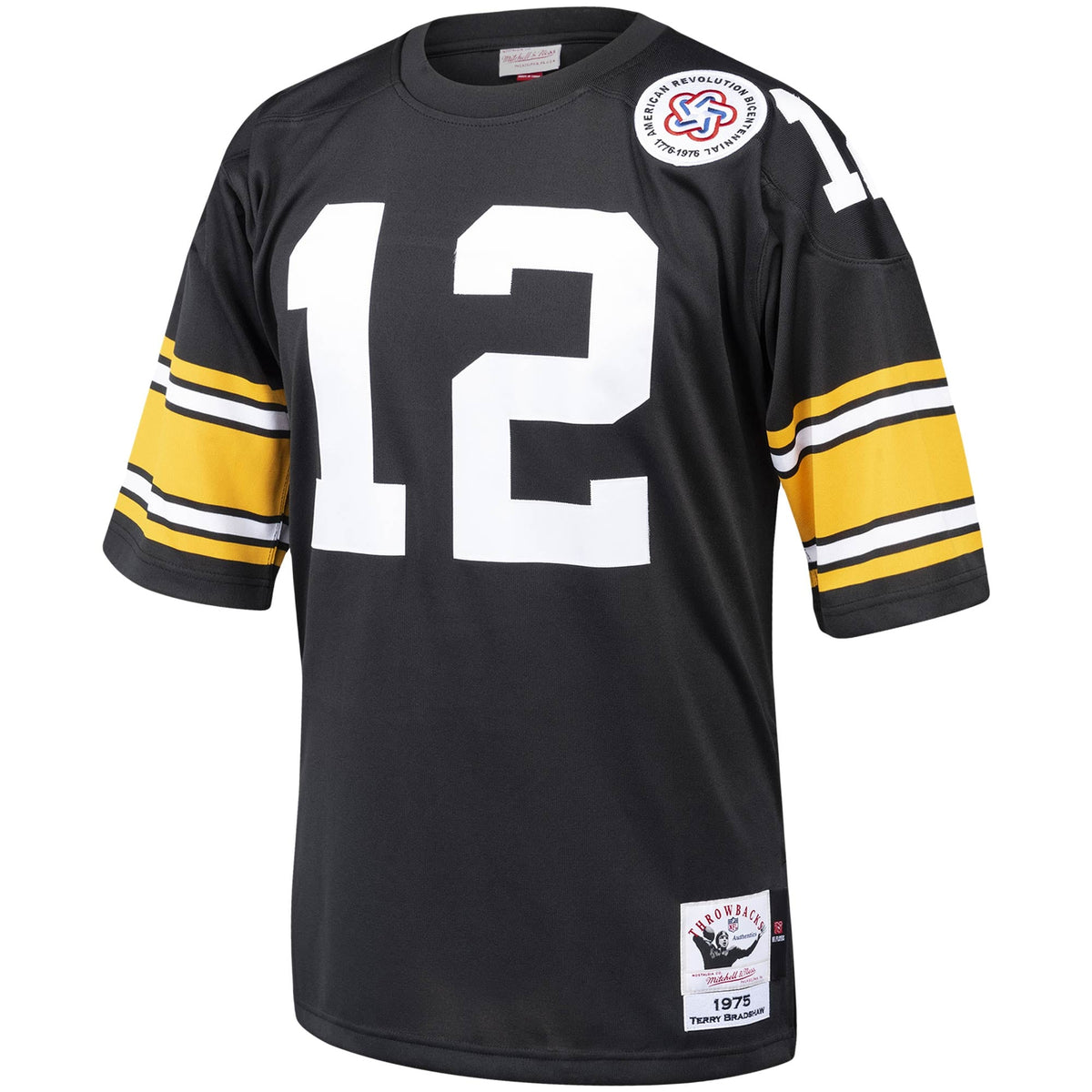 Men's Pittsburgh Steelers Terry Bradshaw Black Throwback Retired Player Jersey