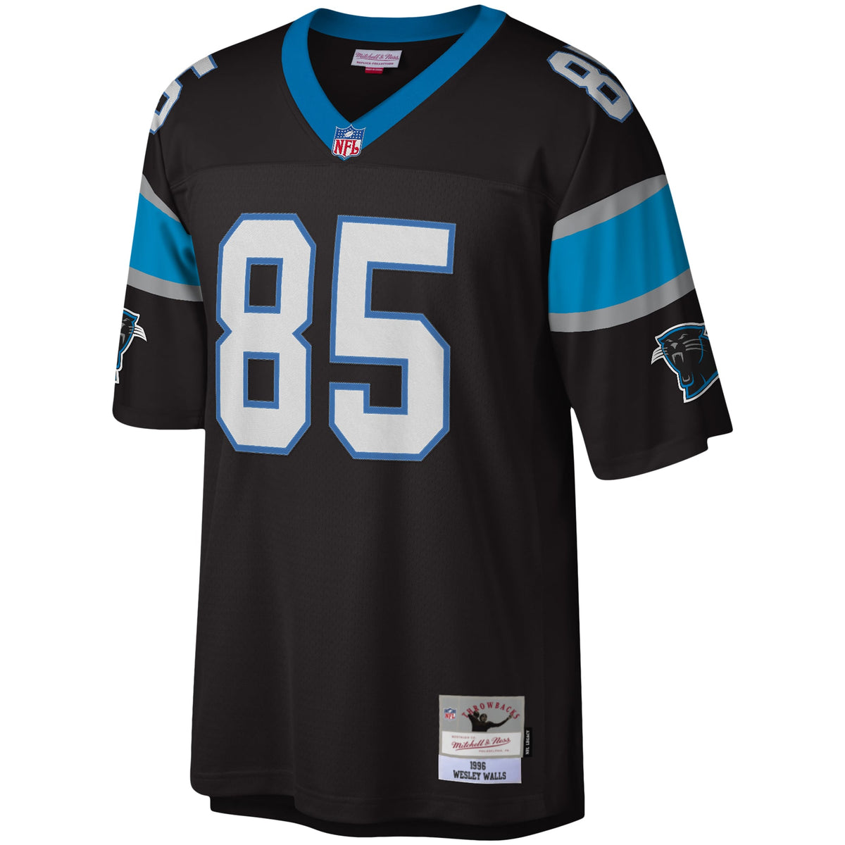 Men's Carolina Panthers Wesley Walls Black Legacy Replica Jersey