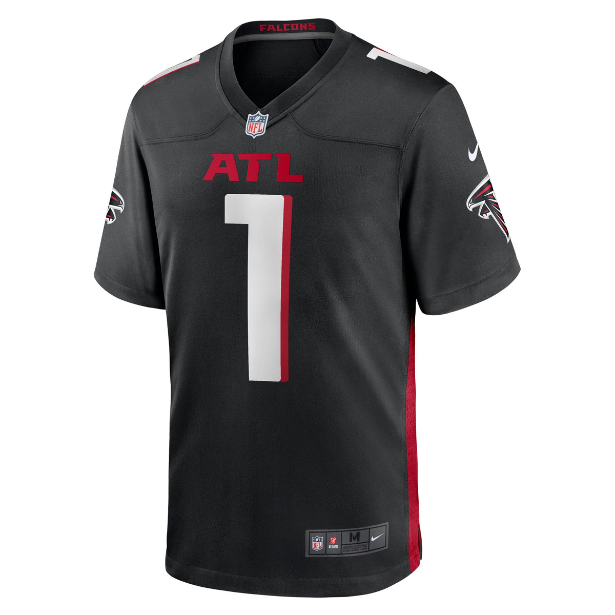 Men's Atlanta Falcons Number 1 Dad Black Jersey