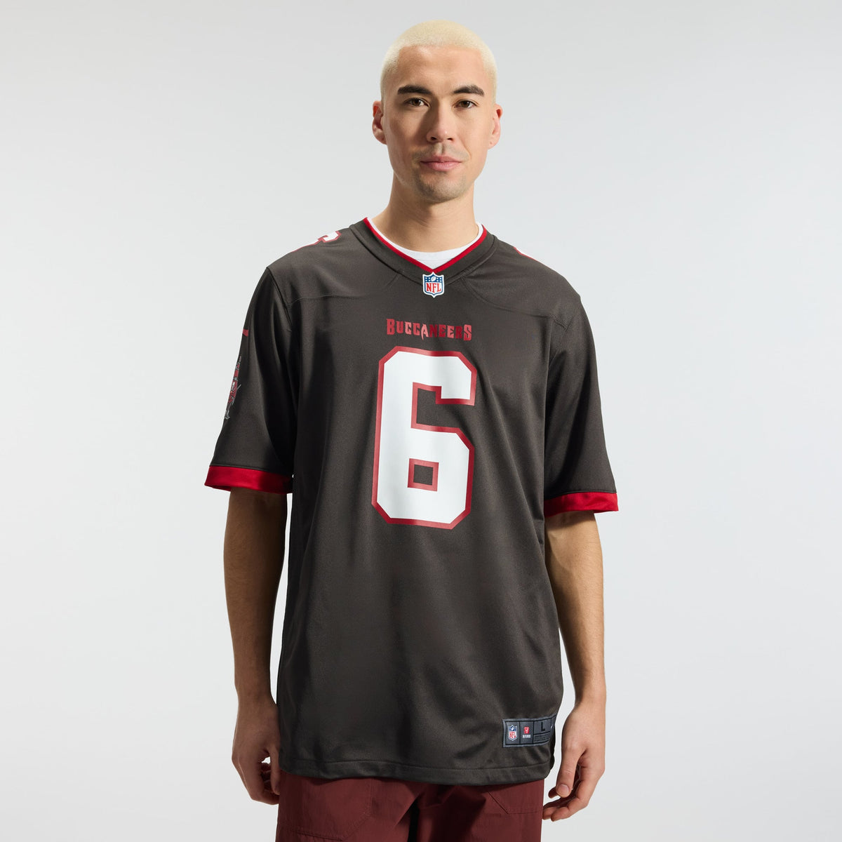 Men's Tampa Bay Buccaneers Baker Mayfield Pewter Alternate Game Player Jersey