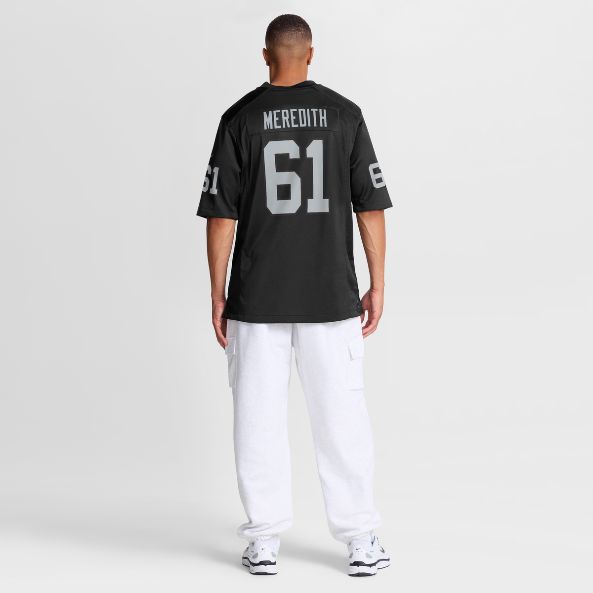 Men's Las Vegas Raiders Meredith Black Game Player Jersey