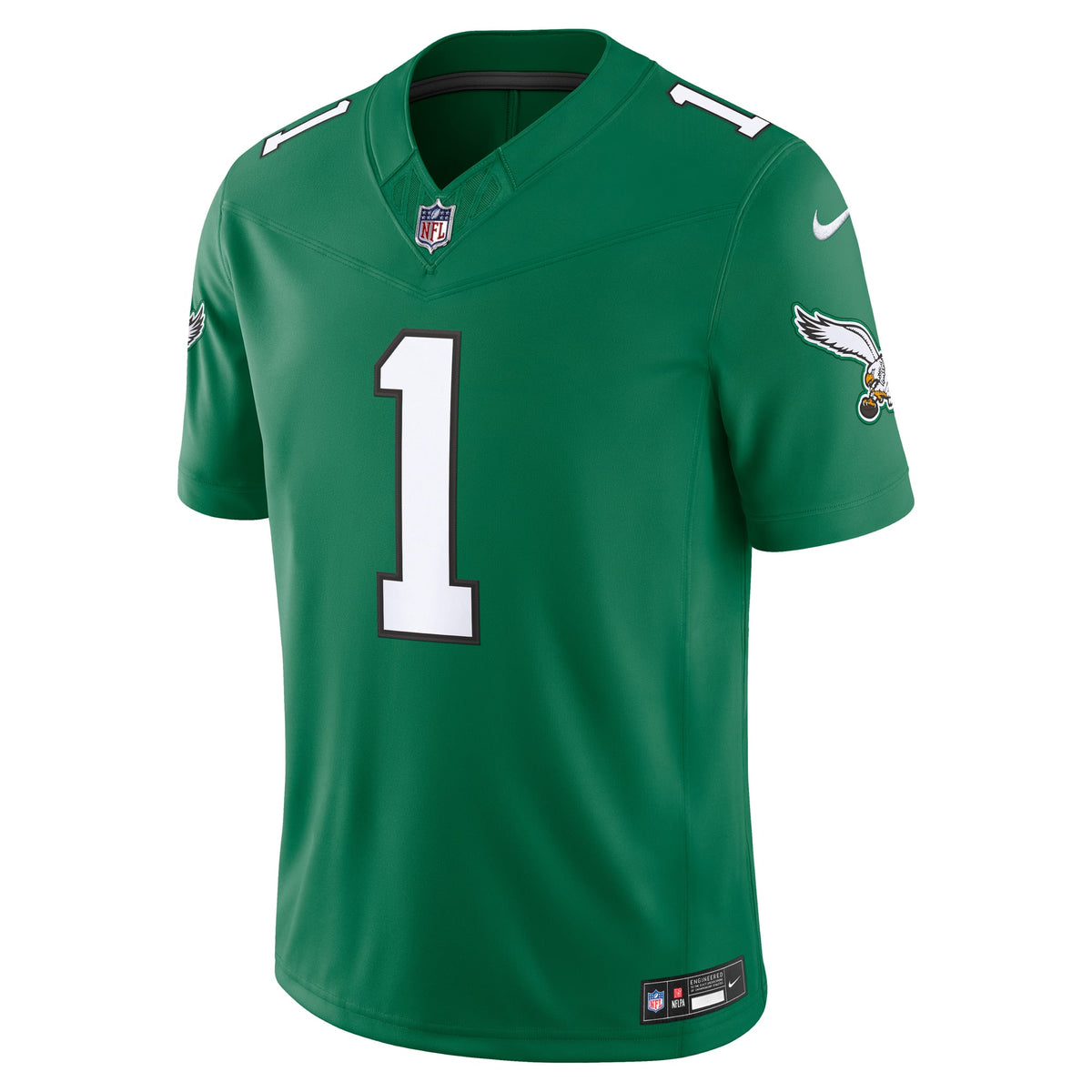 Men's Philadelphia Eagles Jalen Hurts Kelly Green Alternate Stitched Jersey