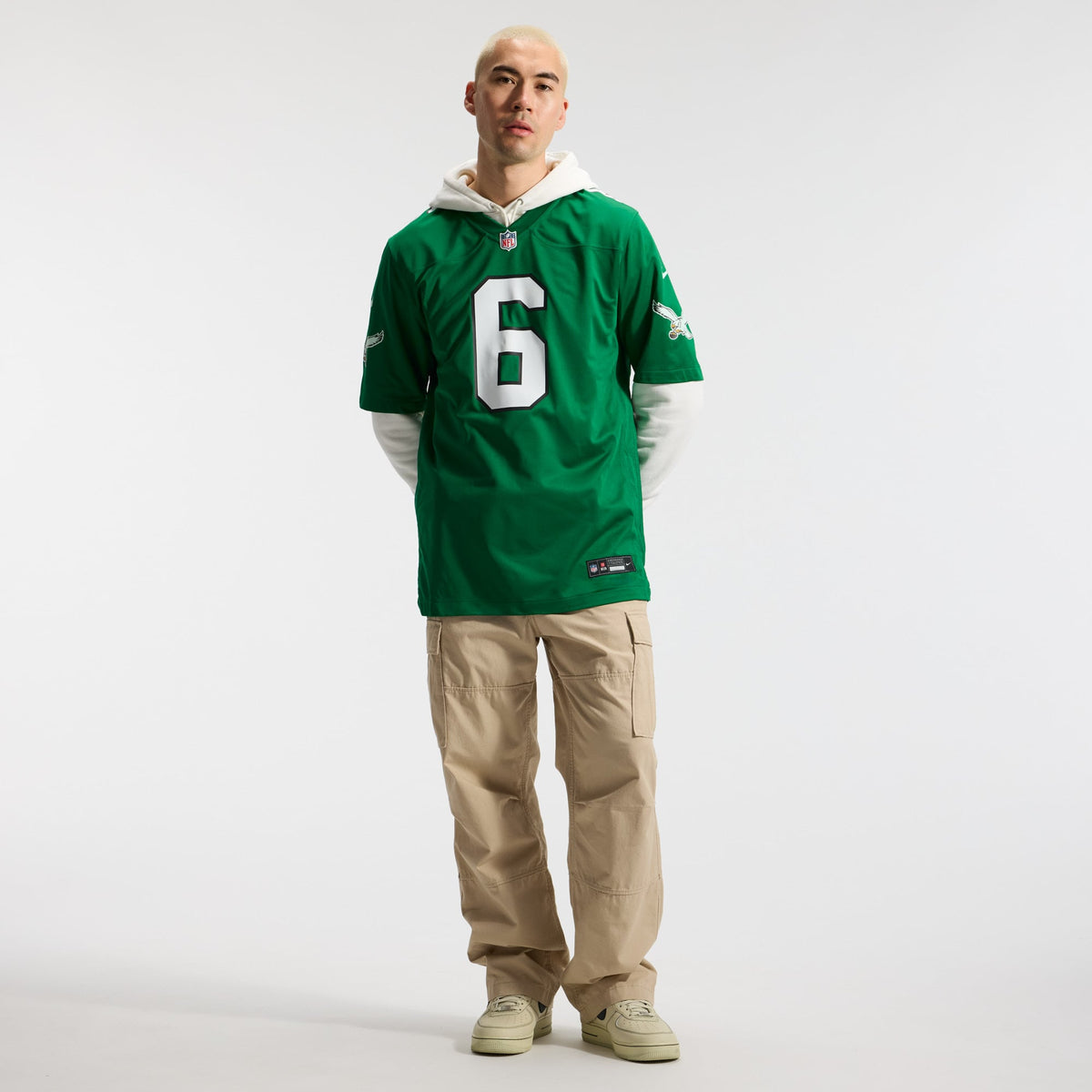 Men's Philadelphia Eagles DeVonta Smith Kelly Green Alternate Game Player Jersey