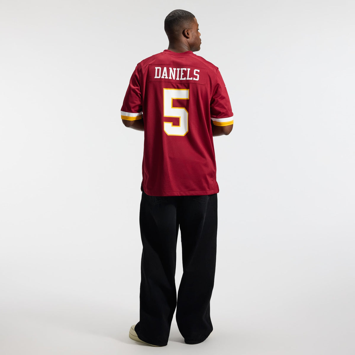 Hail Raiser Men's Washington Commanders Jayden Daniels Black Alternate Jersey